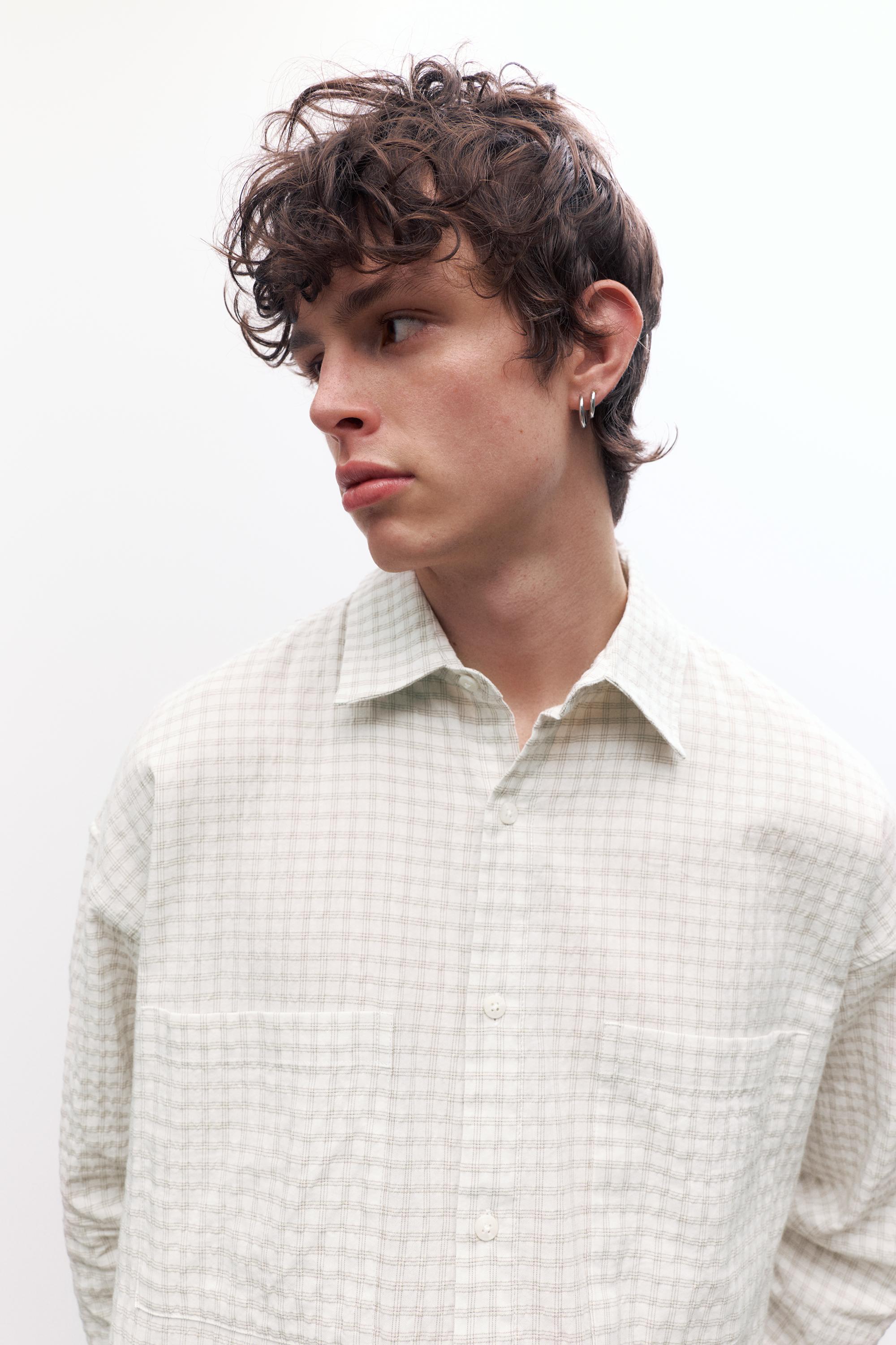 Cepli uzun kollu gömlek - Görsel 7