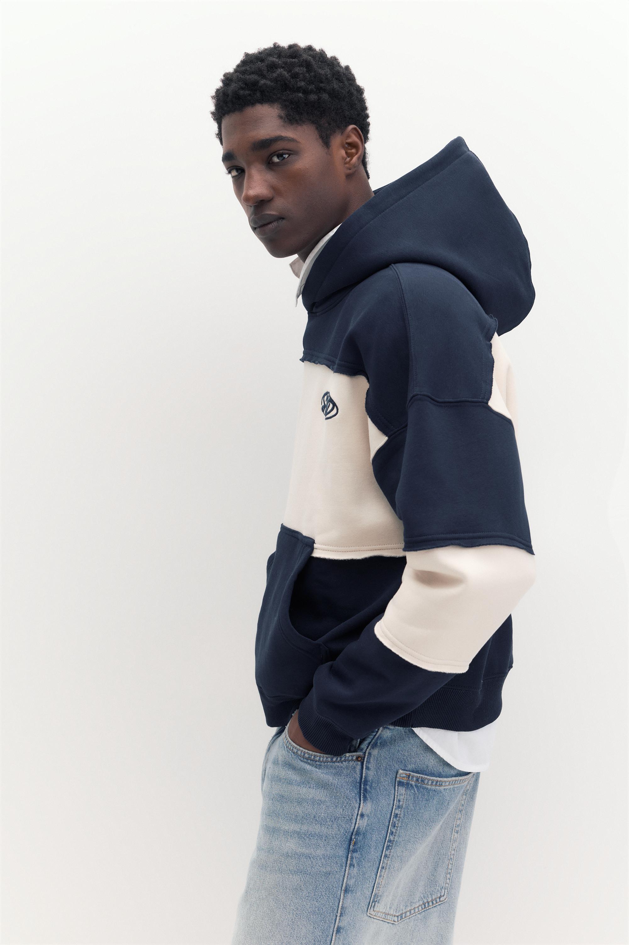 Panelli kapüşonlu STWD Studio sweatshirt - Görsel 8