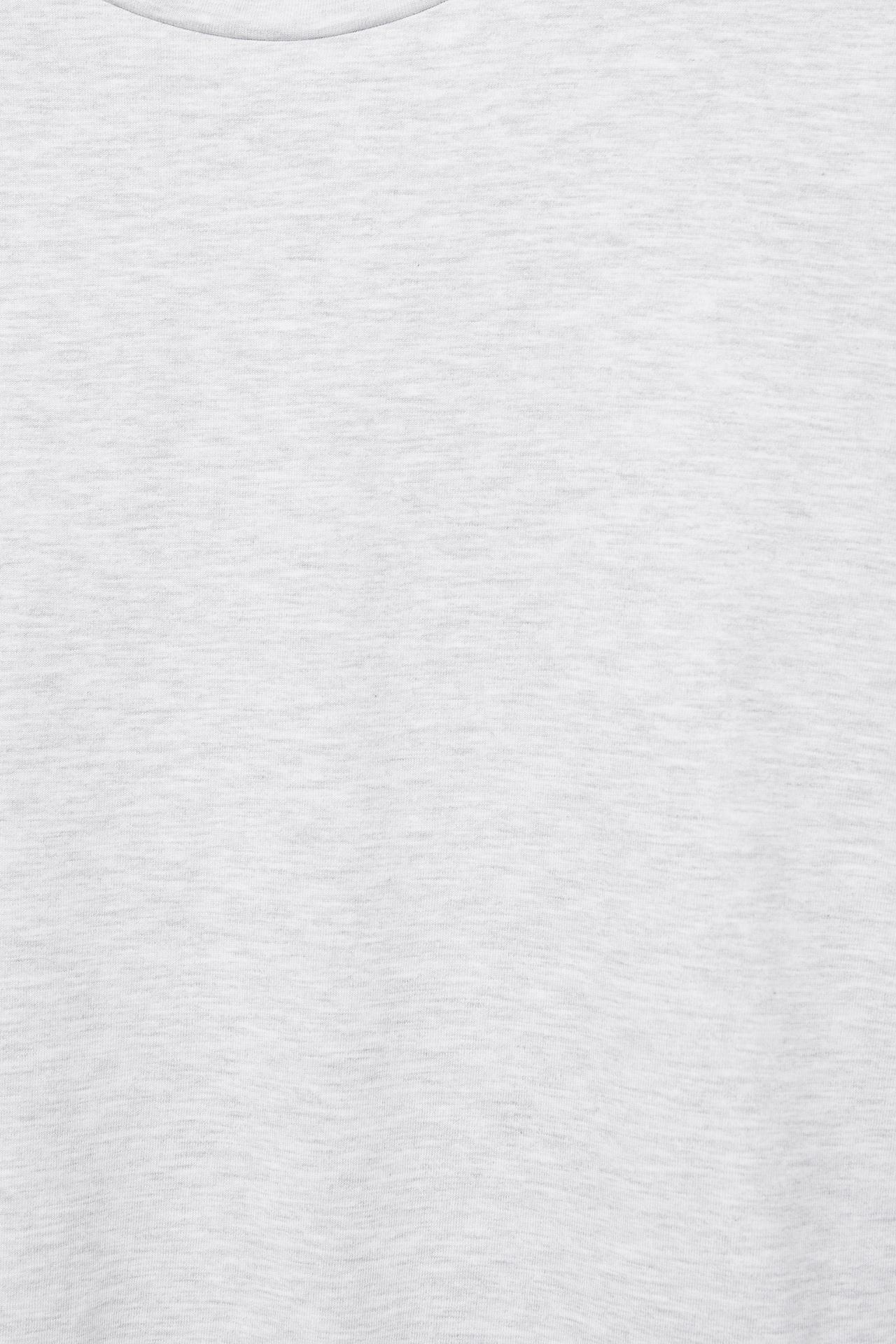 Boxy-fit long sleeve T-shirt — Grey marl