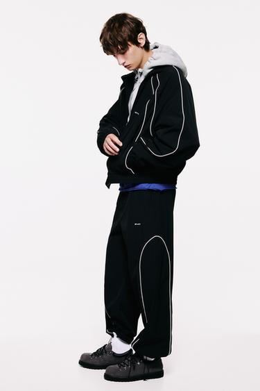 Technical jogger trousers with piping — Black 4