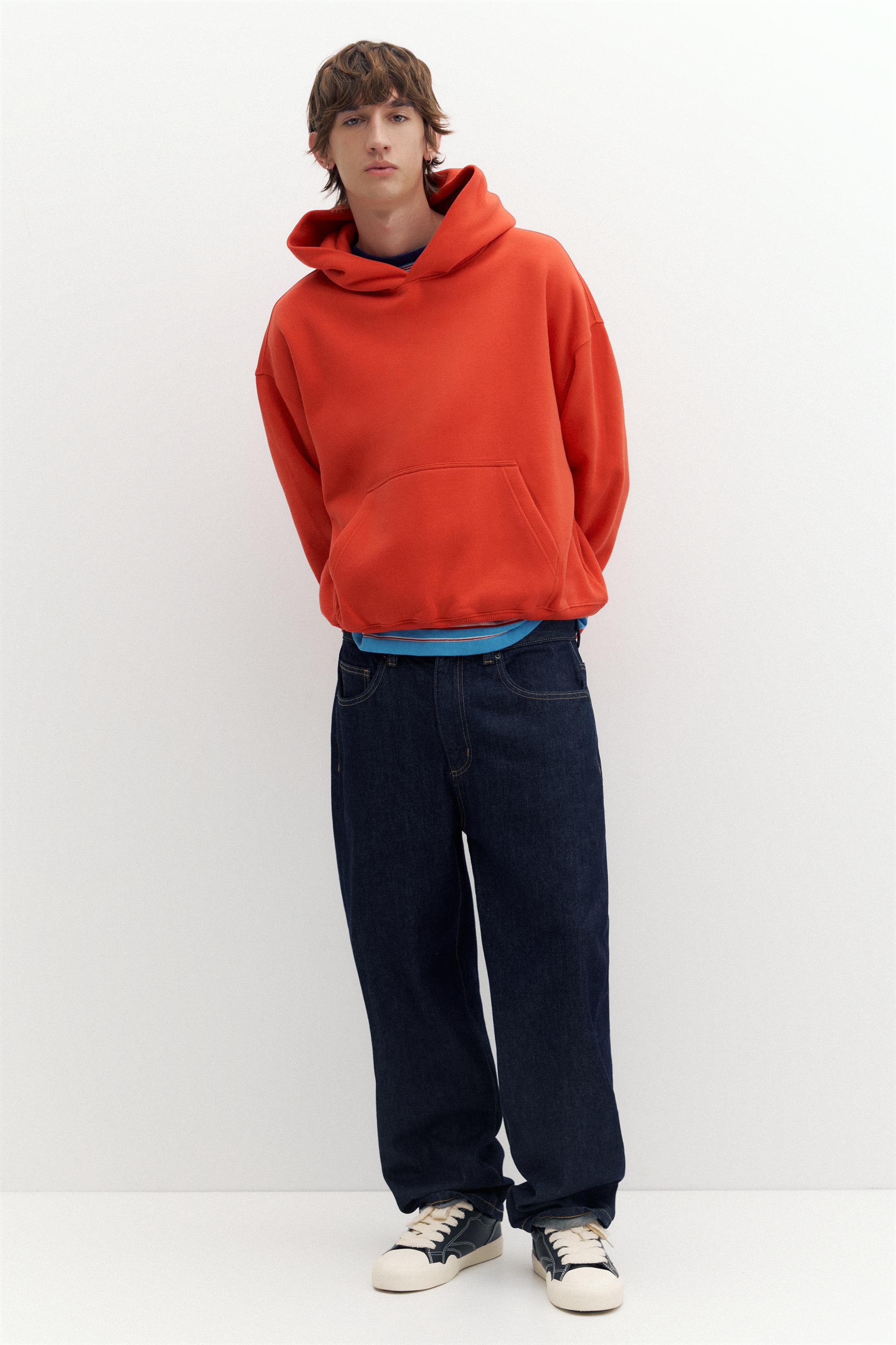 STWD boxy-fit logo hoodie — Red