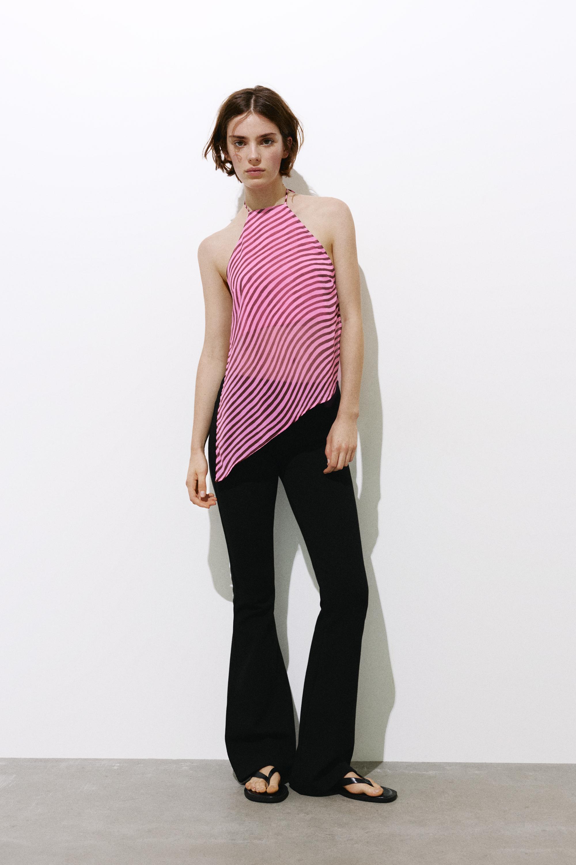 Wavy halter top — Pink