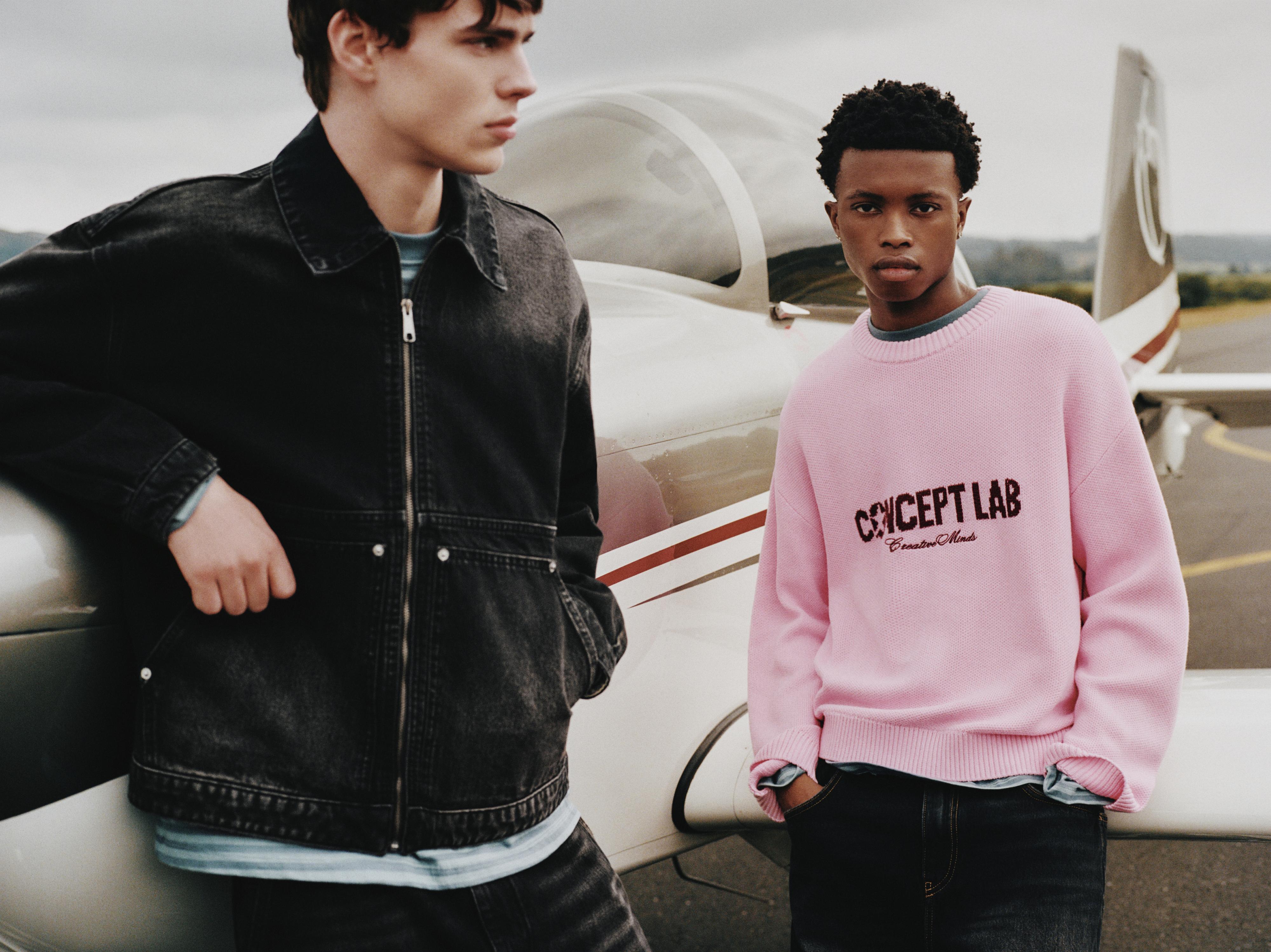 STWD graphic jumper — Pastel pink