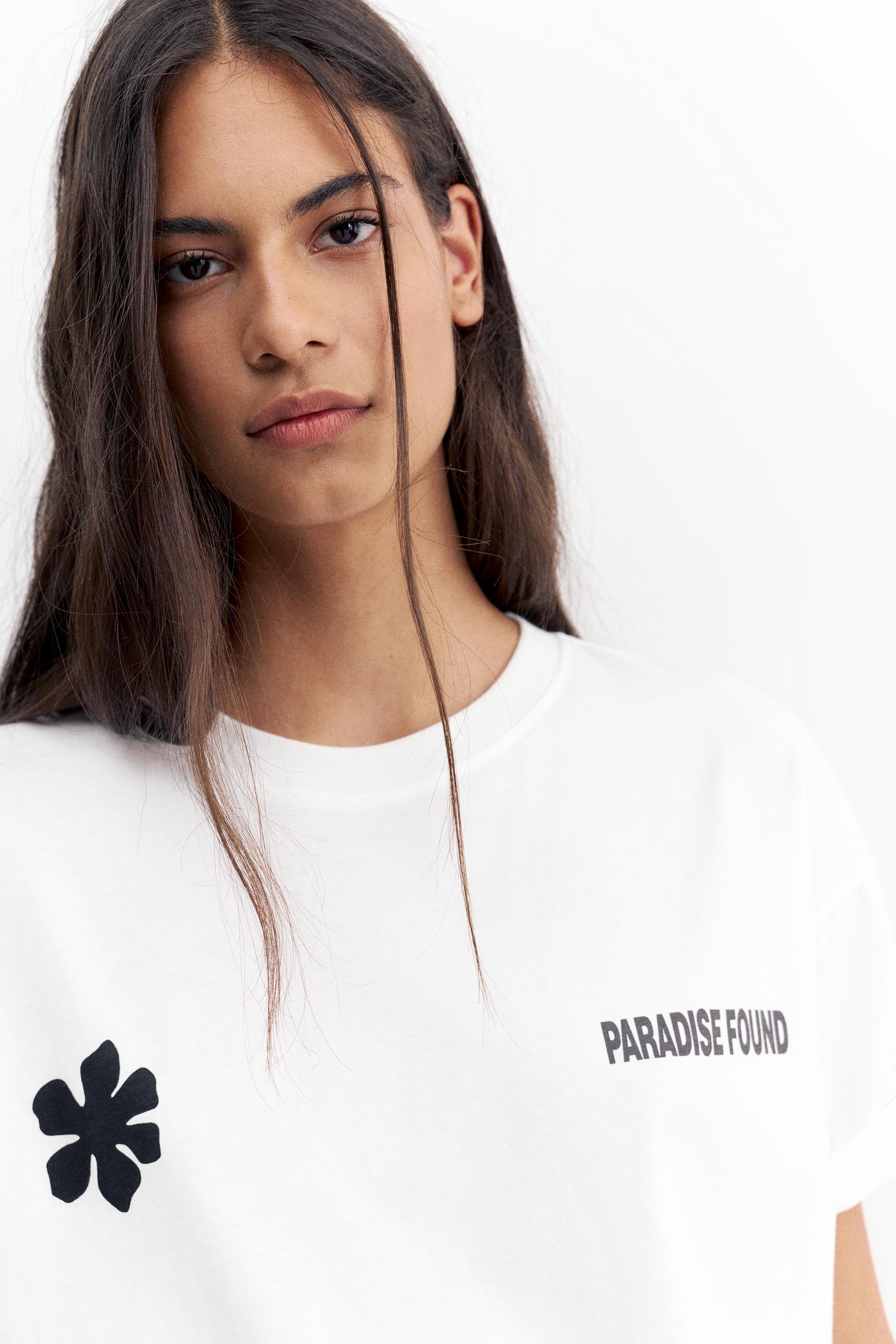 Oversize floral graphic T-shirt — Ice