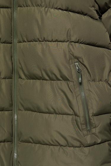 Puffer jacket with hood — Dark khaki 8