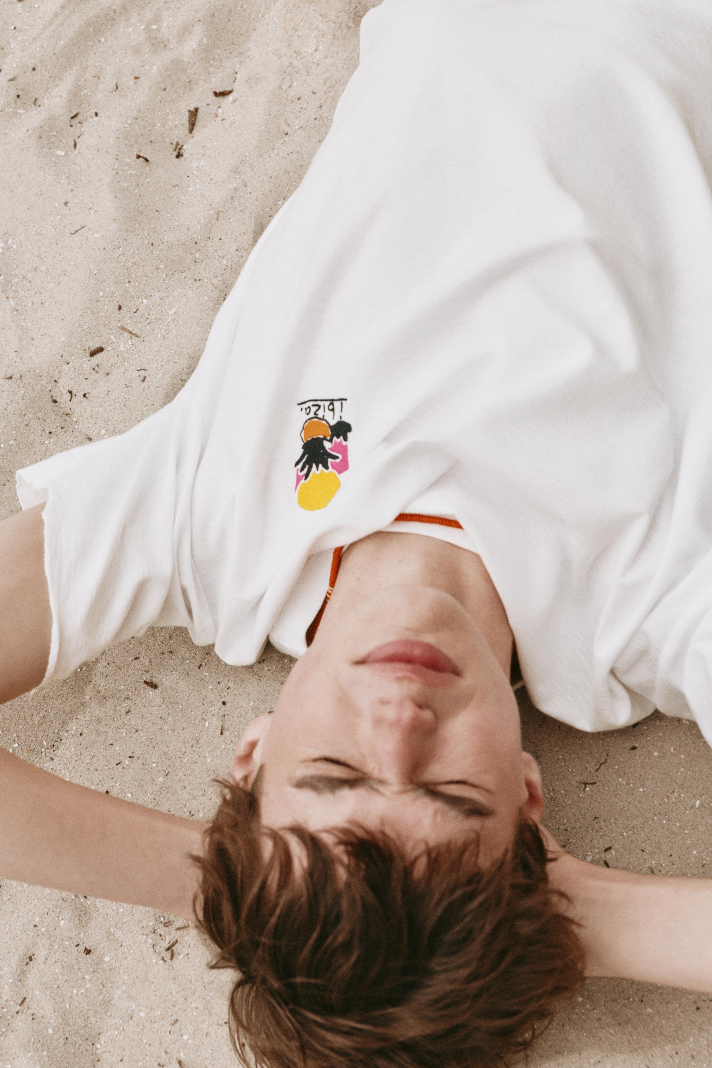 Ibiza graphic boxy-fit T-shirt — White