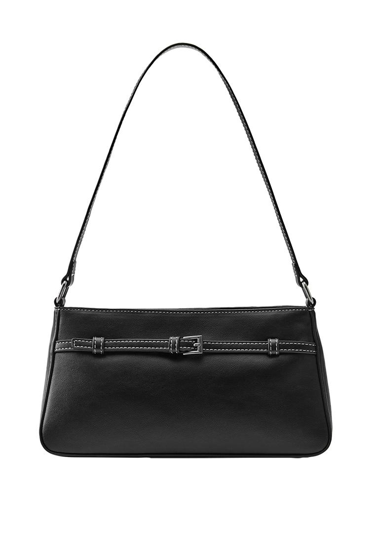 Buckle shoulder bag — Black