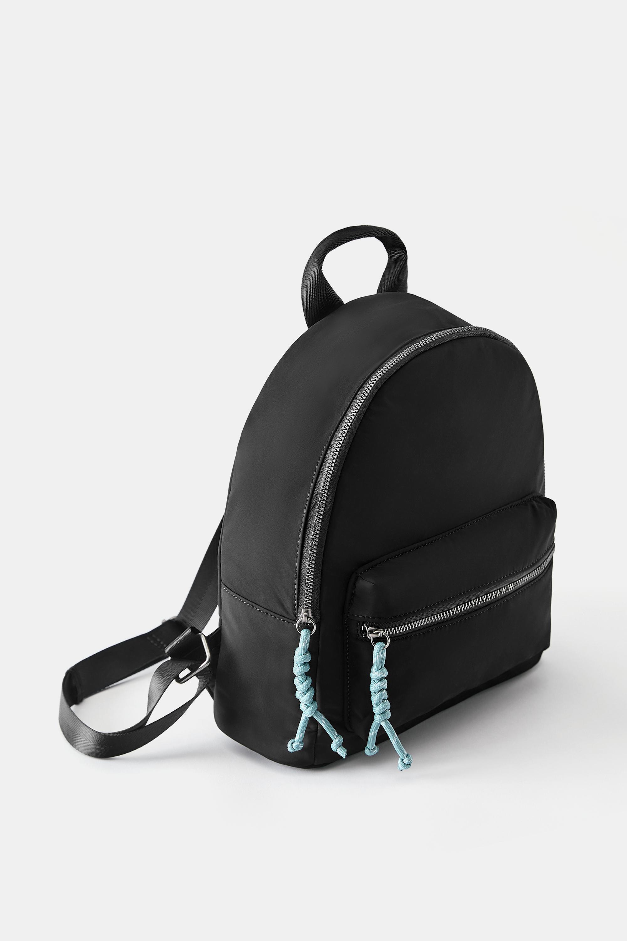 Embellished nylon backpack — Black