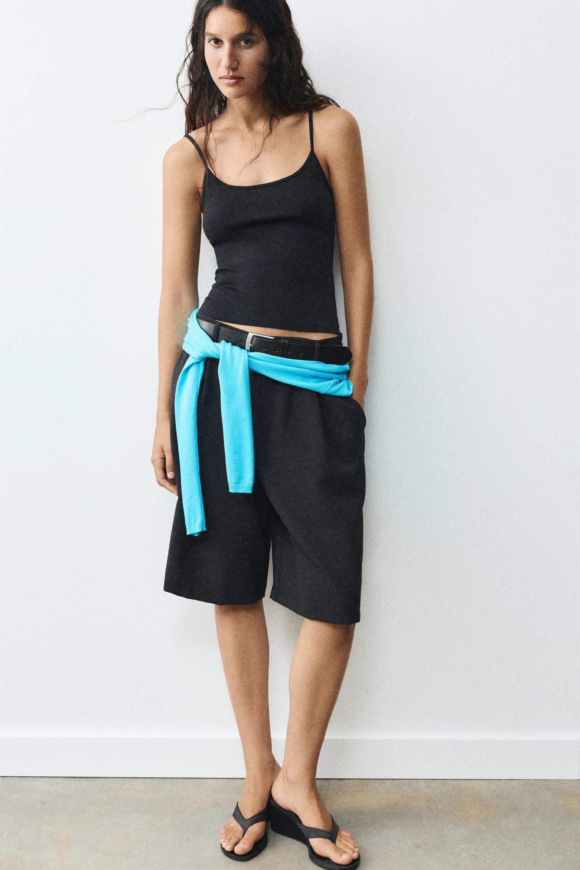 Thin strap top — Black