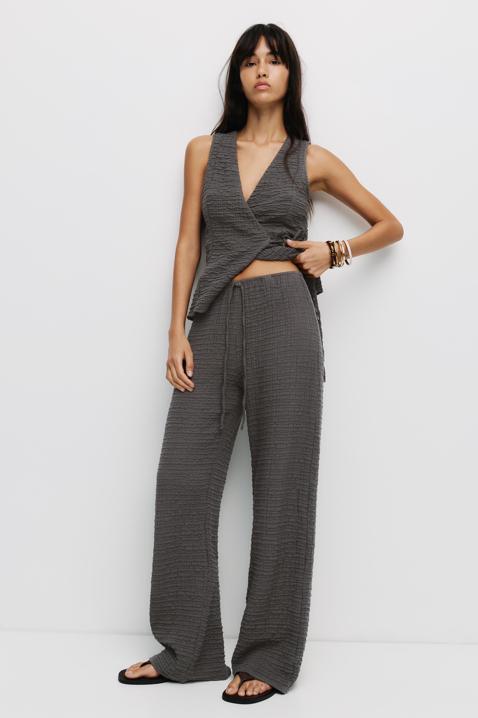 Joggerhose Mit Knitteroptik