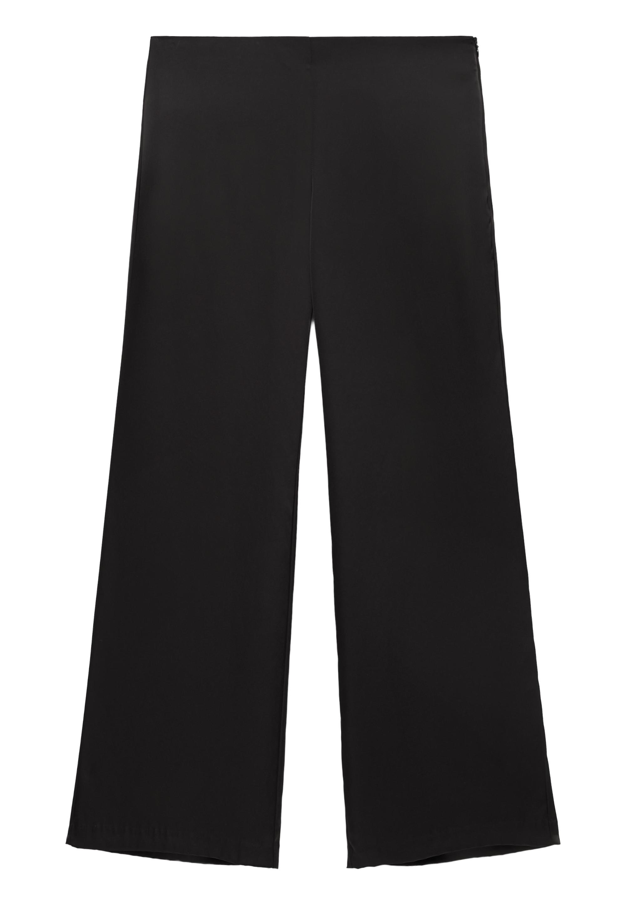 Saten yüzeyli düz kesim pantolon - Görsel 21