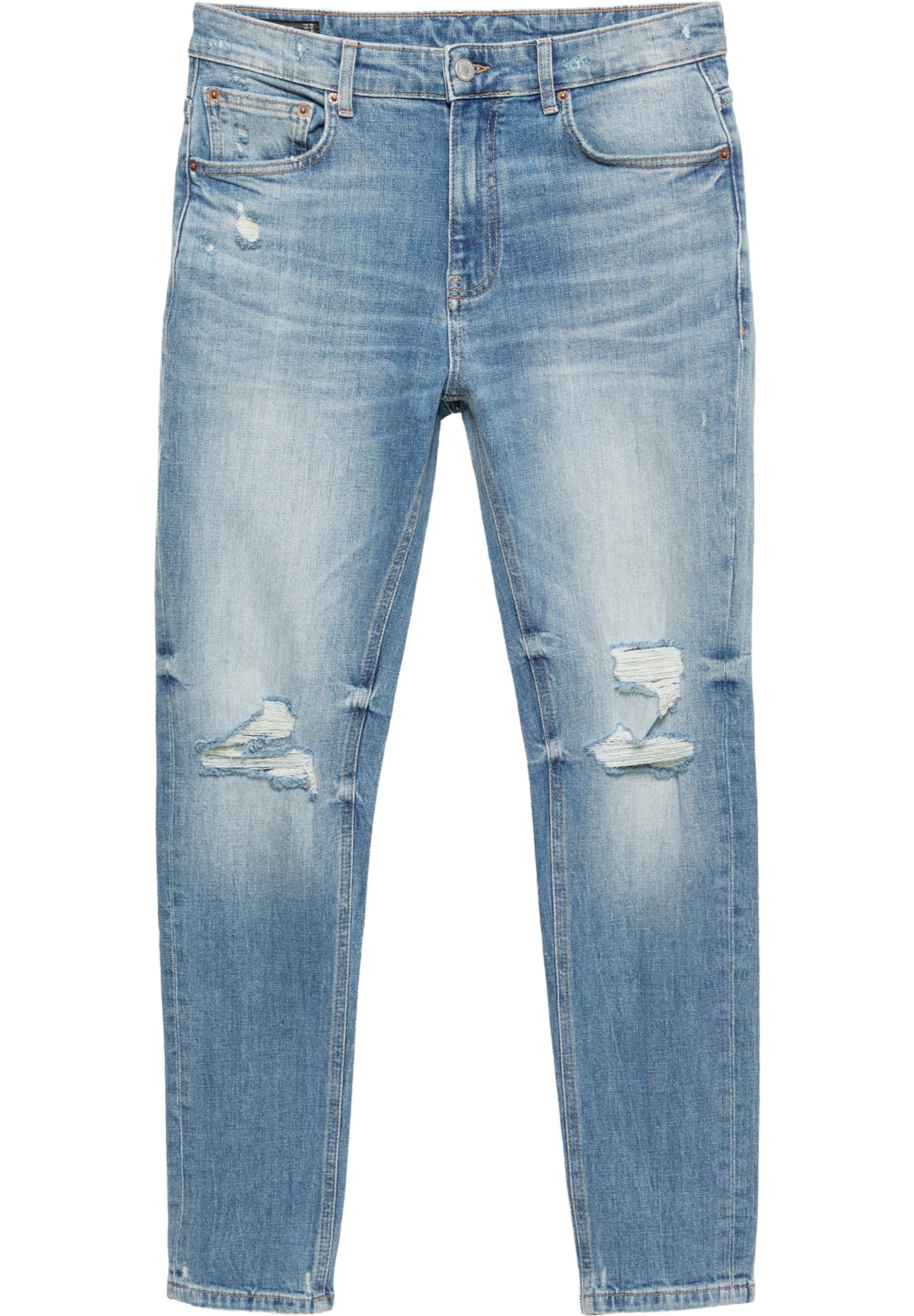 Ripped skinny jeans — Medium blue