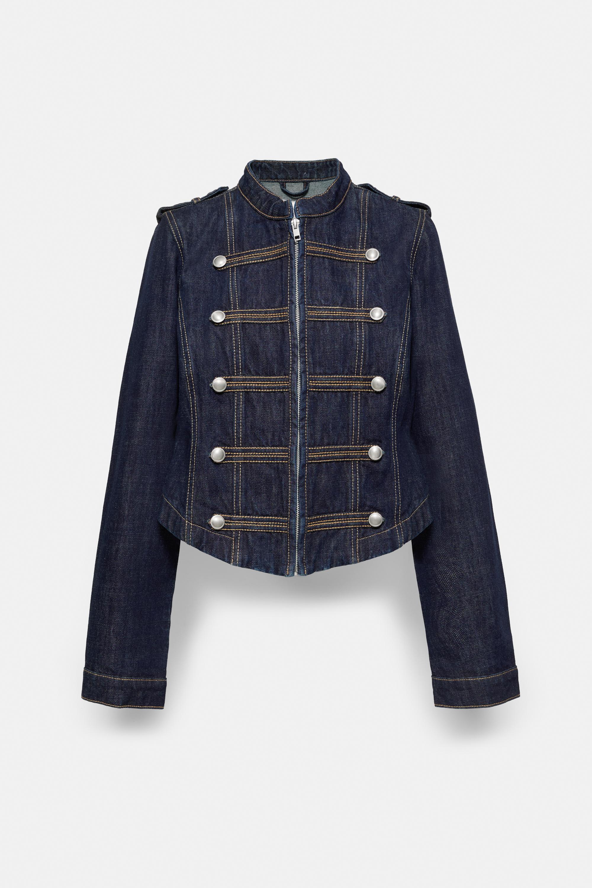 Denim jacket with toggle buttons — Navy