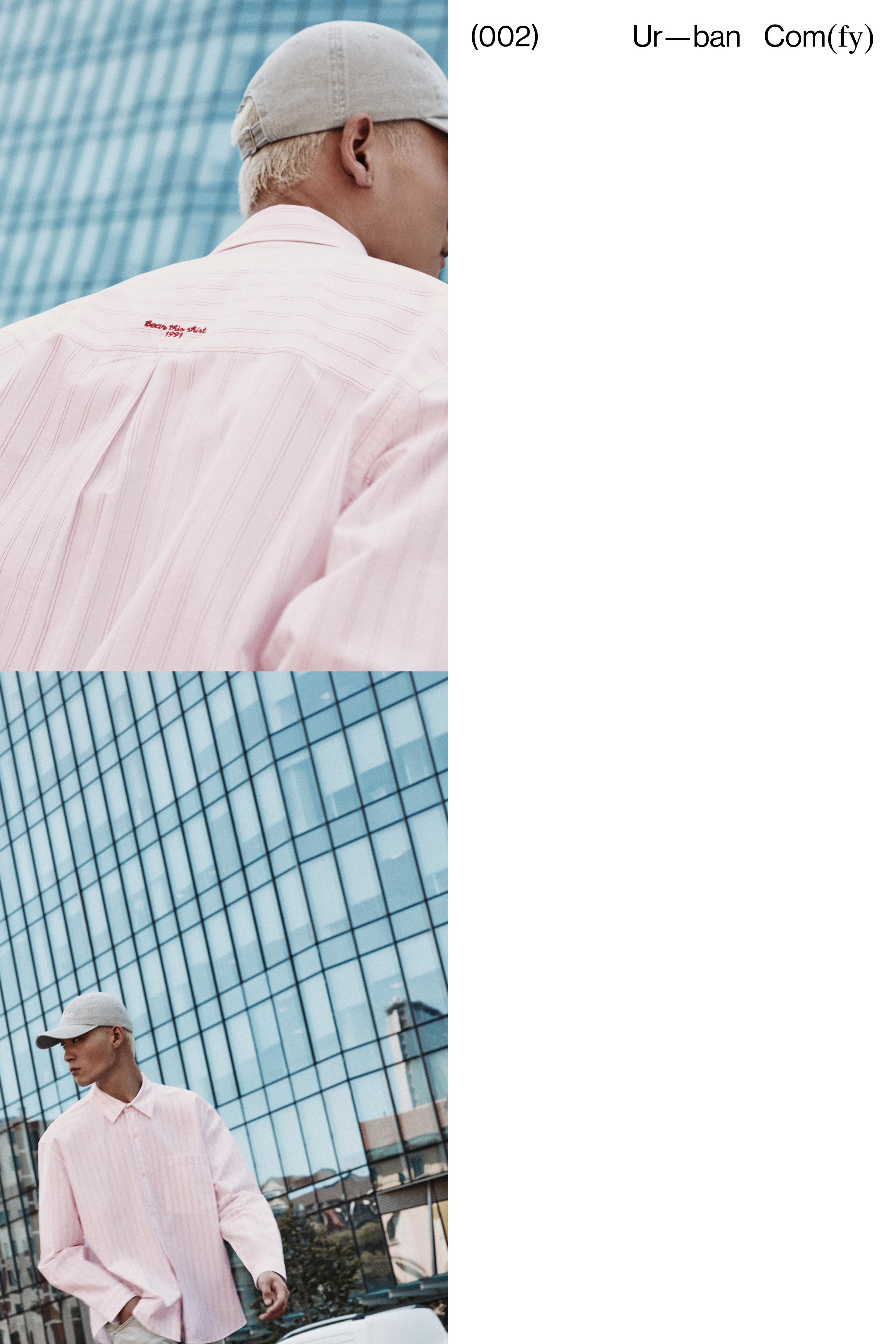 Striped long sleeve shirt — Rose pink