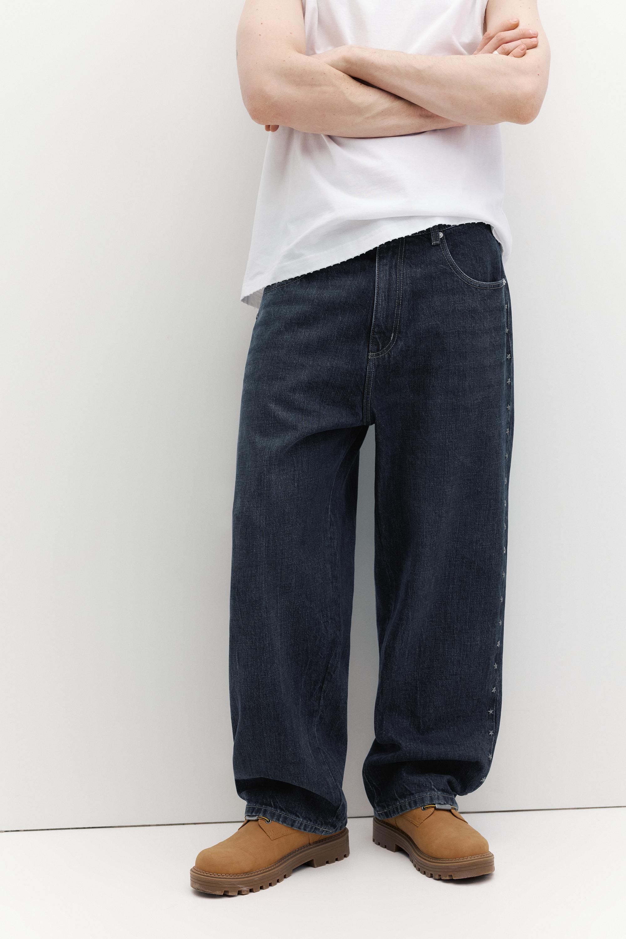 Yıldız detaylı baggy relaxed jean - Görsel 20