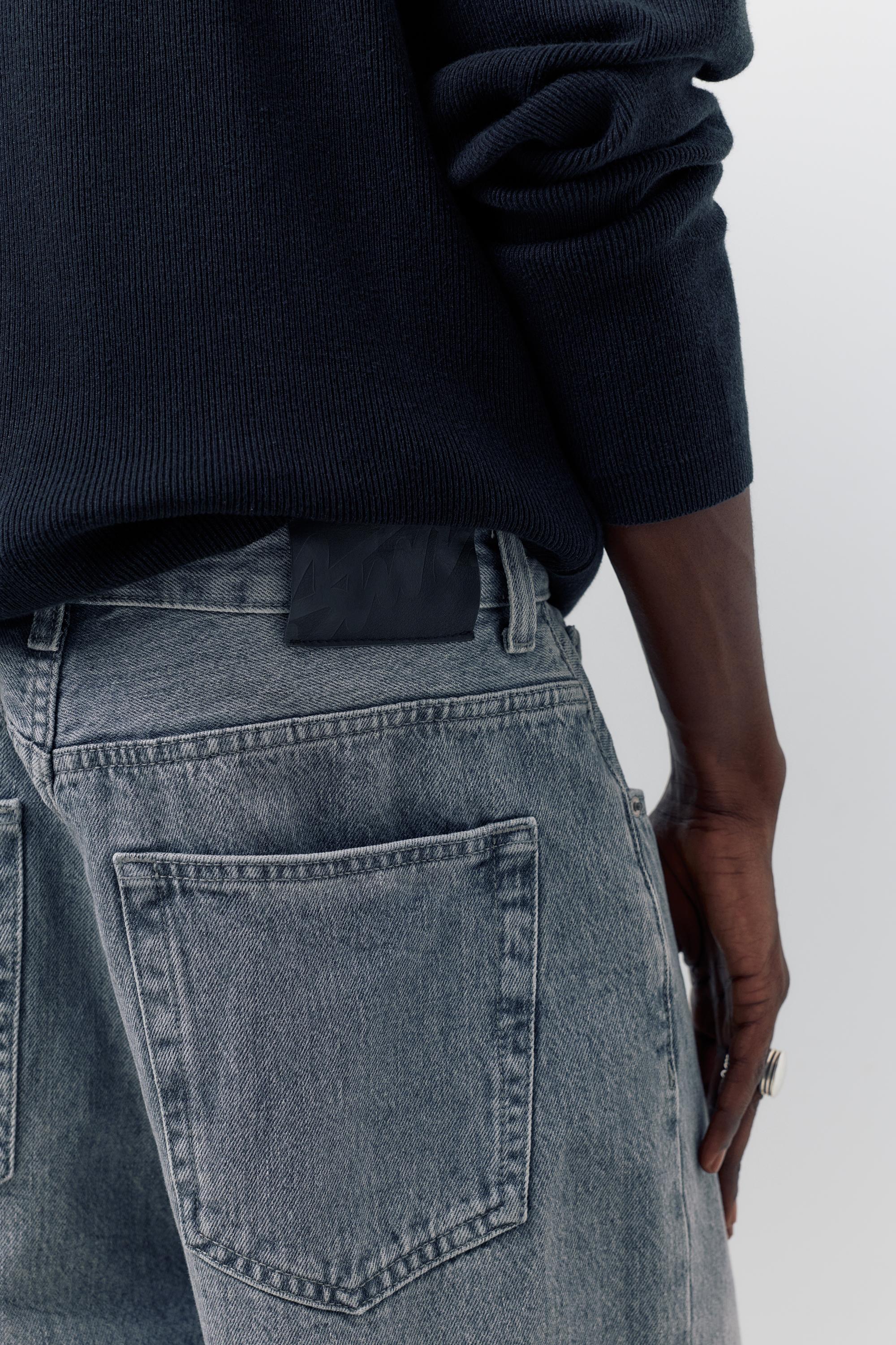 Relaxed fit baggy jeans — Pale grey