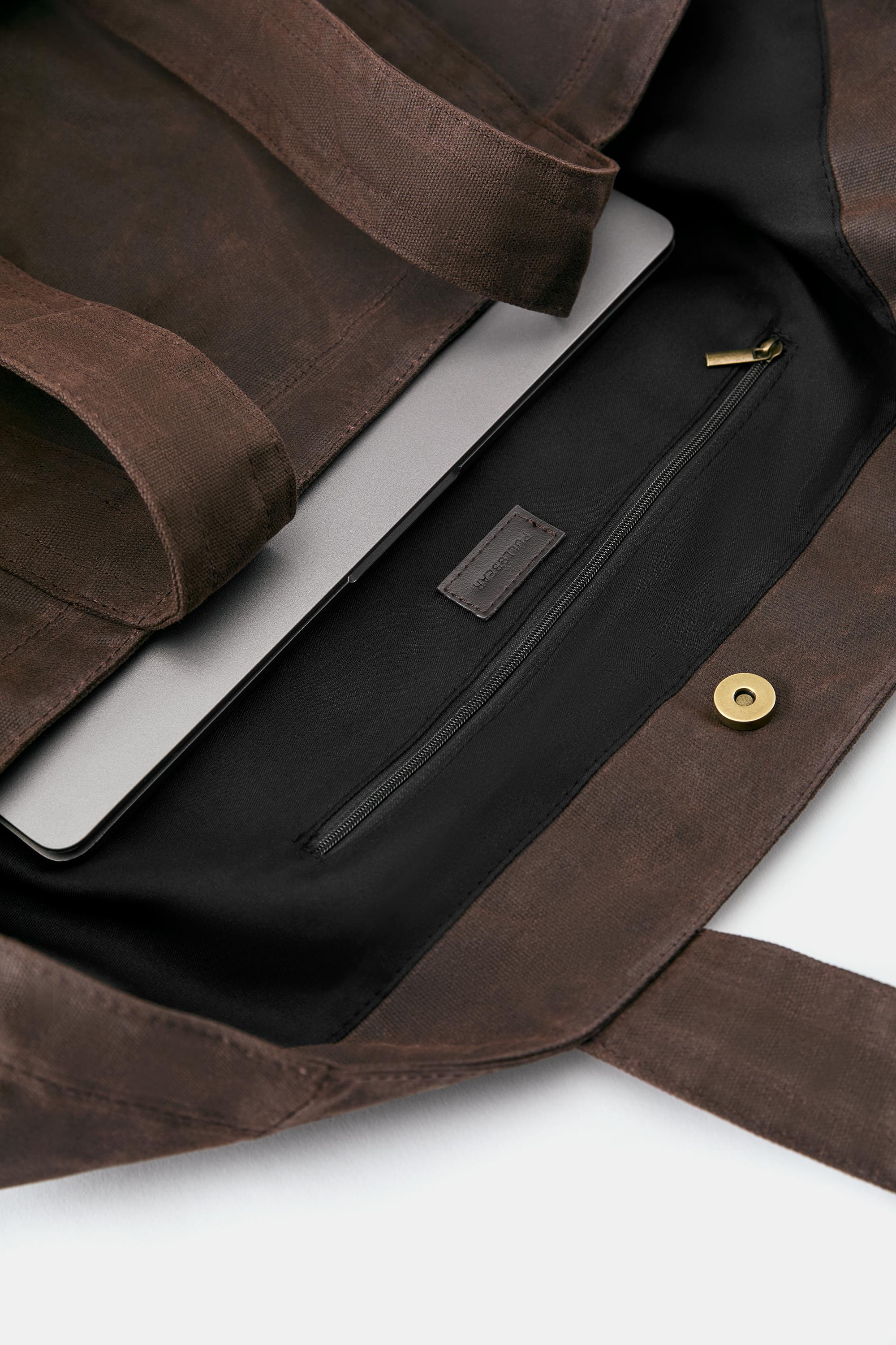 Canvas tote bag — Brown