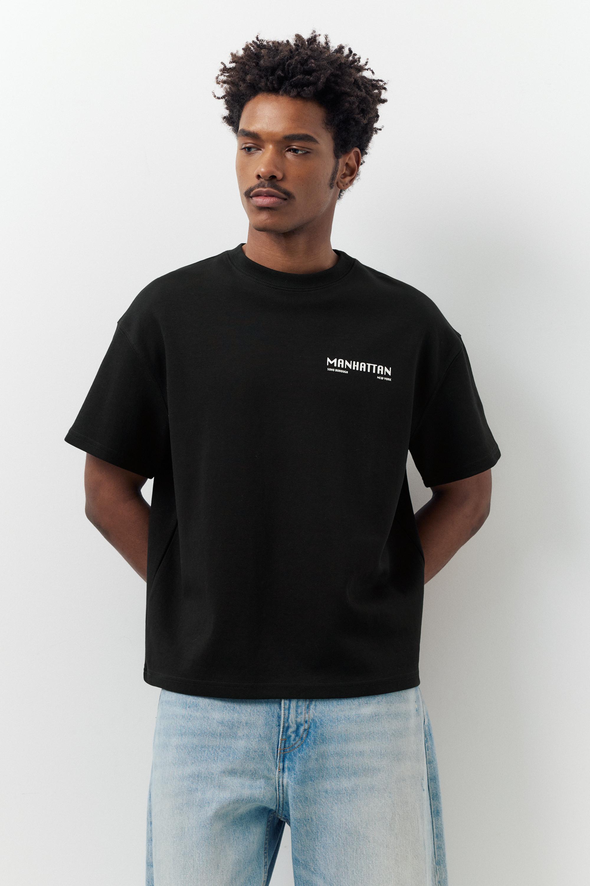 Kısa kollu grafik baskılı sweatshirt - Görsel 10