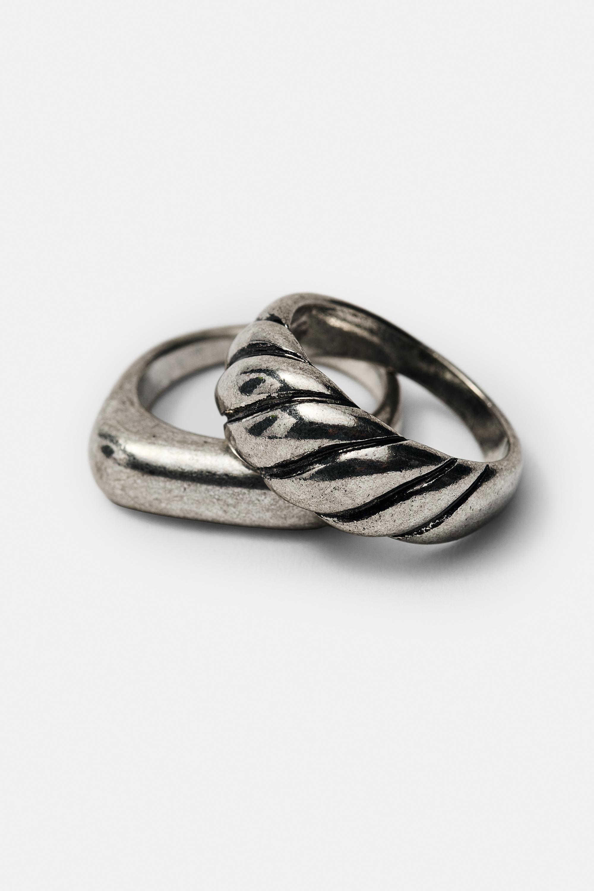 3-pack of stone rings — Others