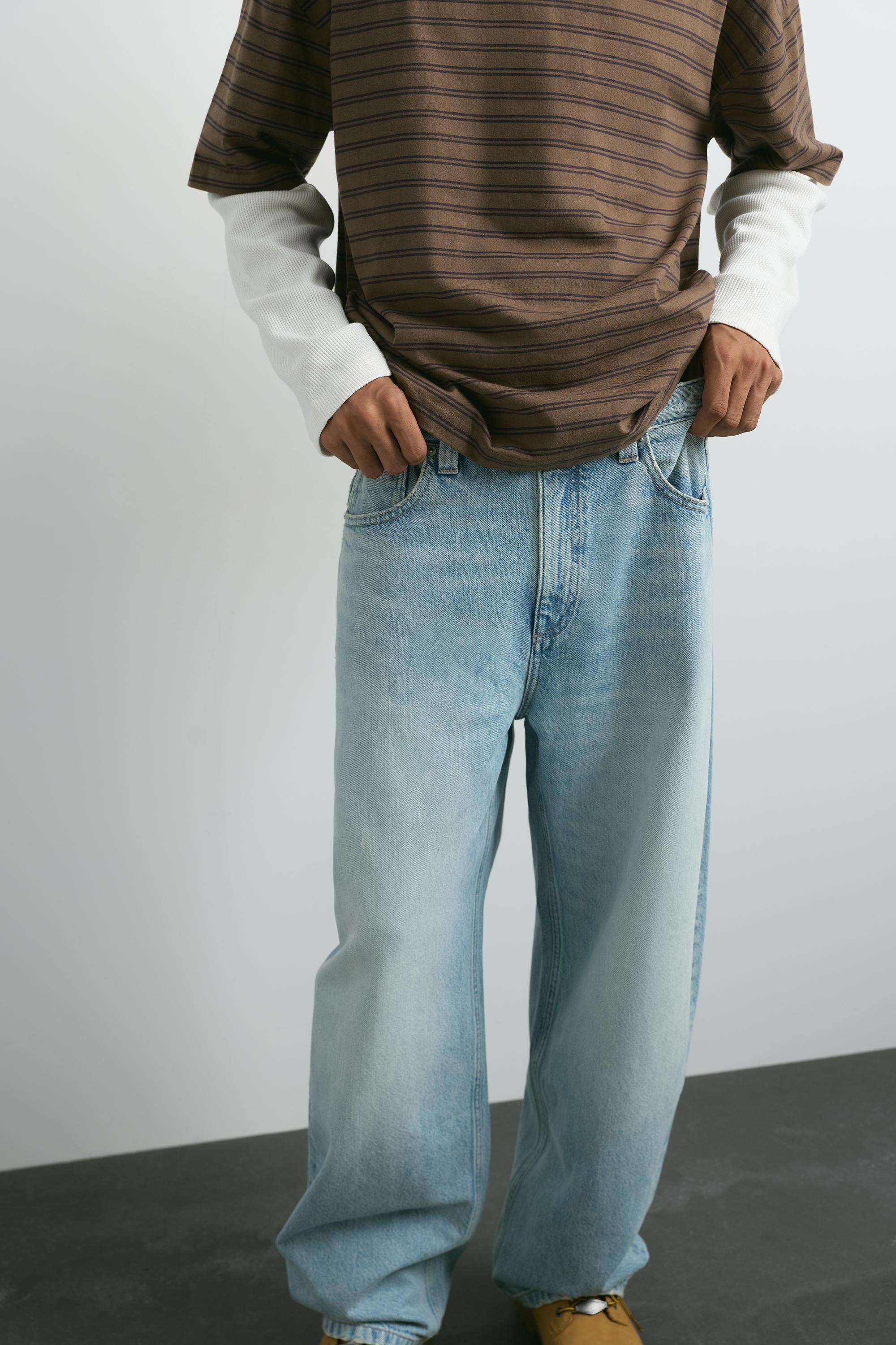 Balloon-fit baggy jeans — Pale indigo