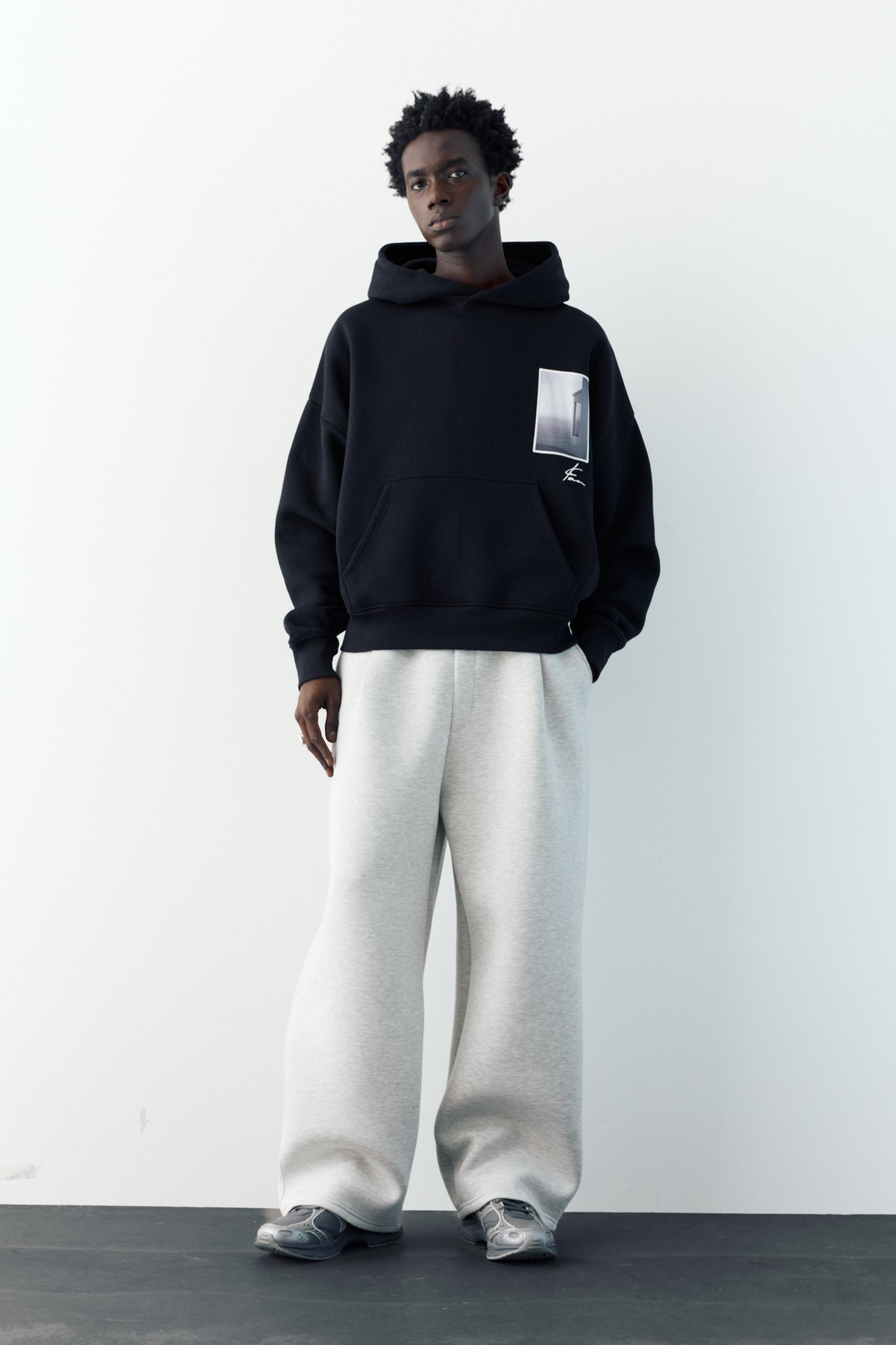 Kapüşonlu grafik sweatshirt - Görsel 8