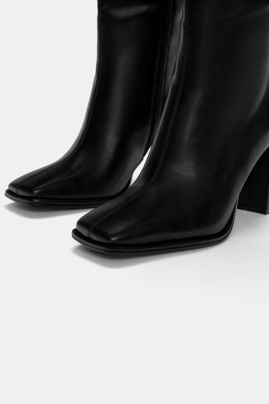 Ankle Boots Pull And Bear Stiefelette Black High-heel Boots Pull&bear