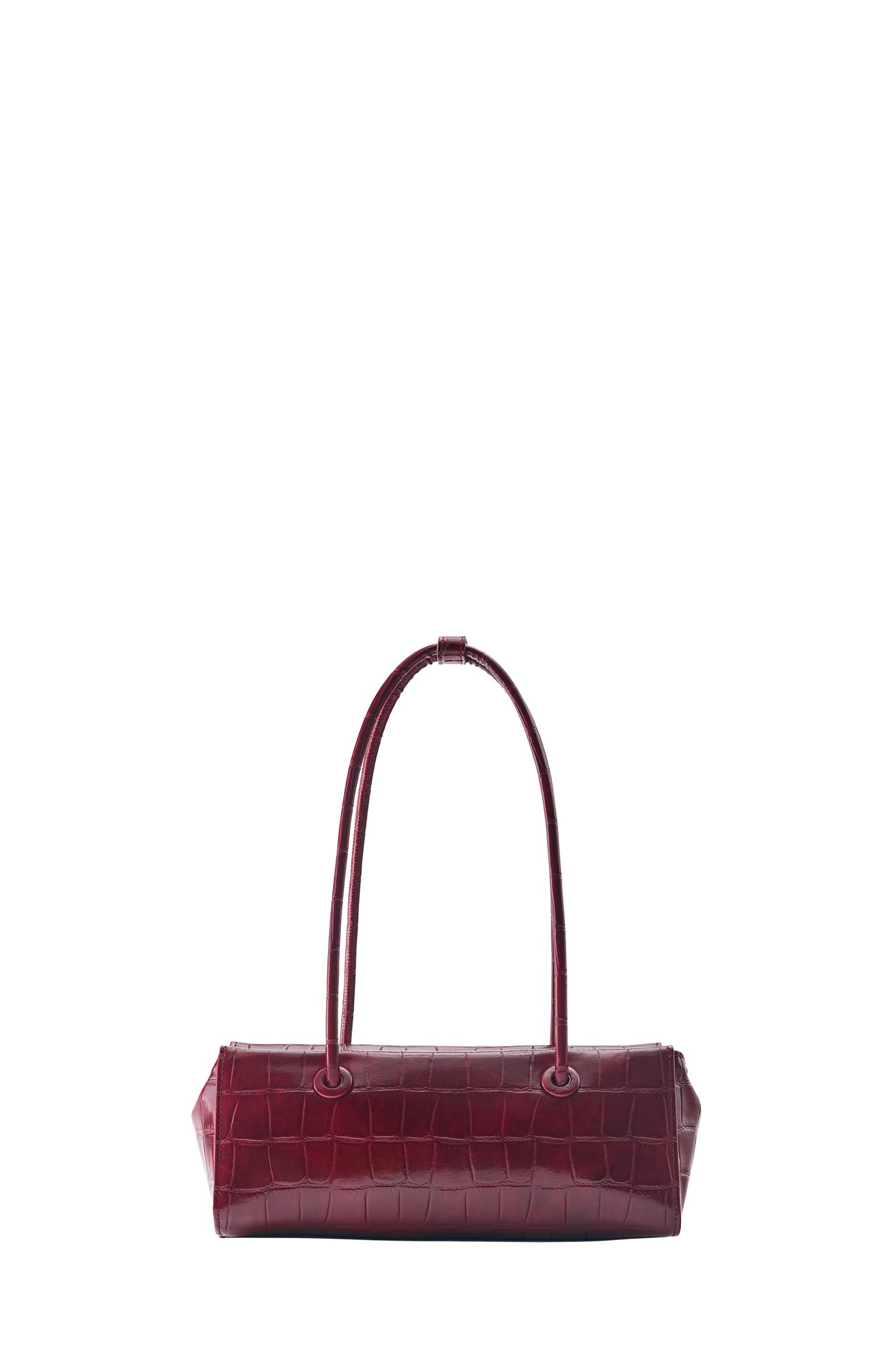 Textured shoulder bag — Red