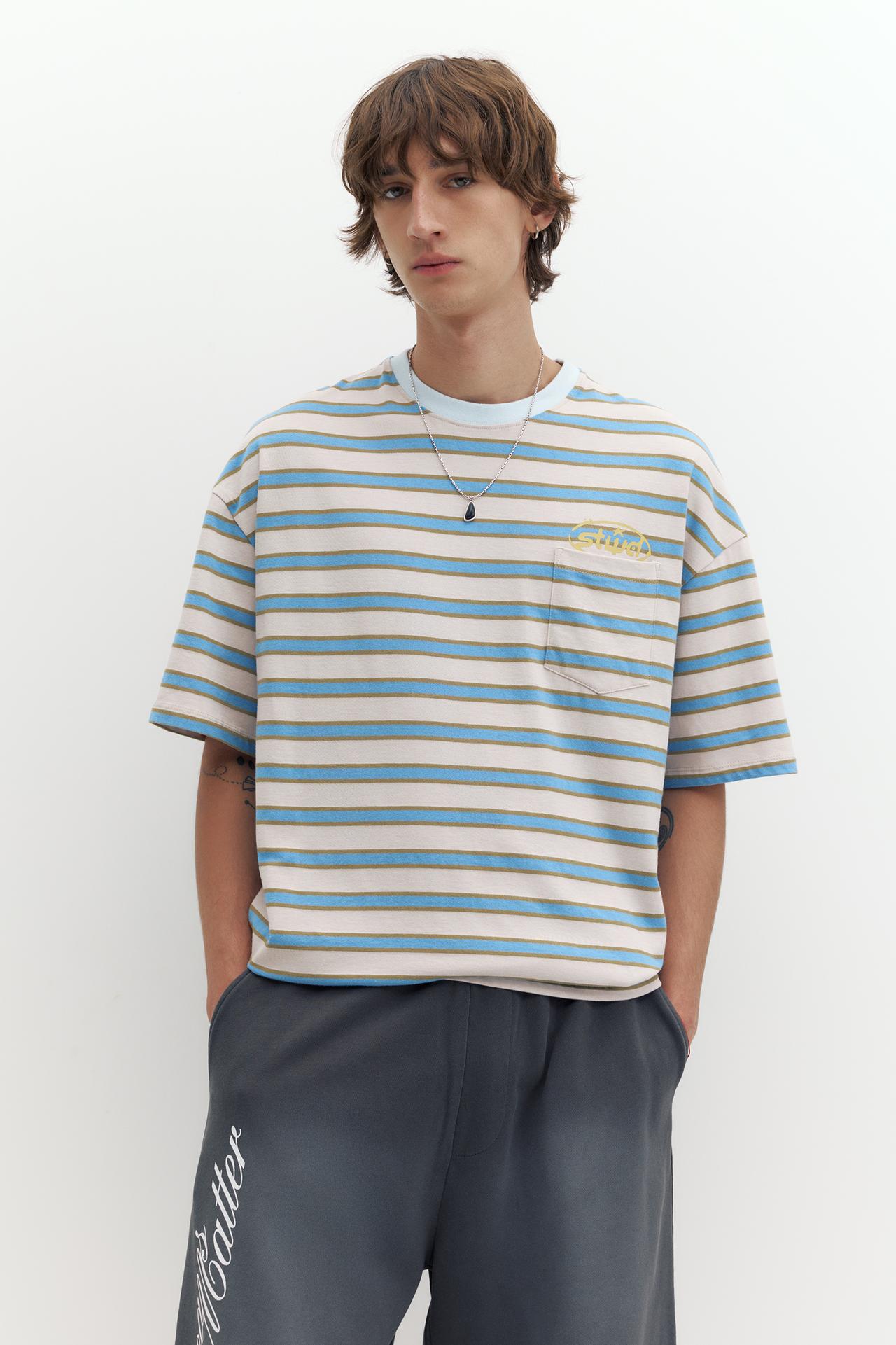 Striped STWD T-shirt — White