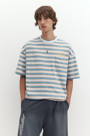Striped STWD T-shirt — White 1