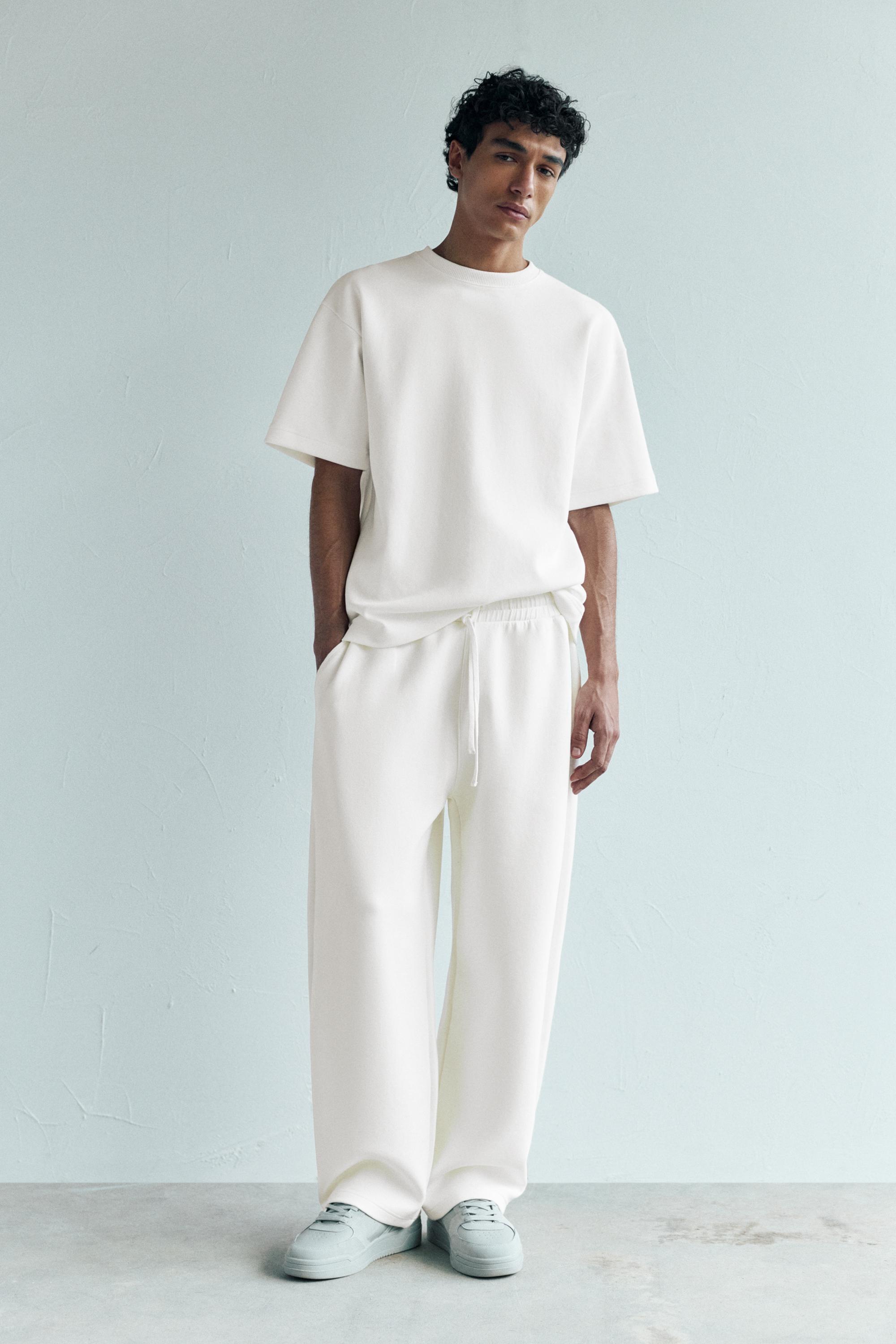 Basic short sleeve sweatshirt — Off white