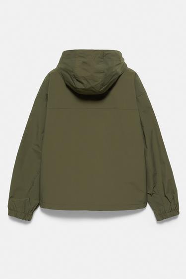 Lightweight hooded raincoat — Khaki 8