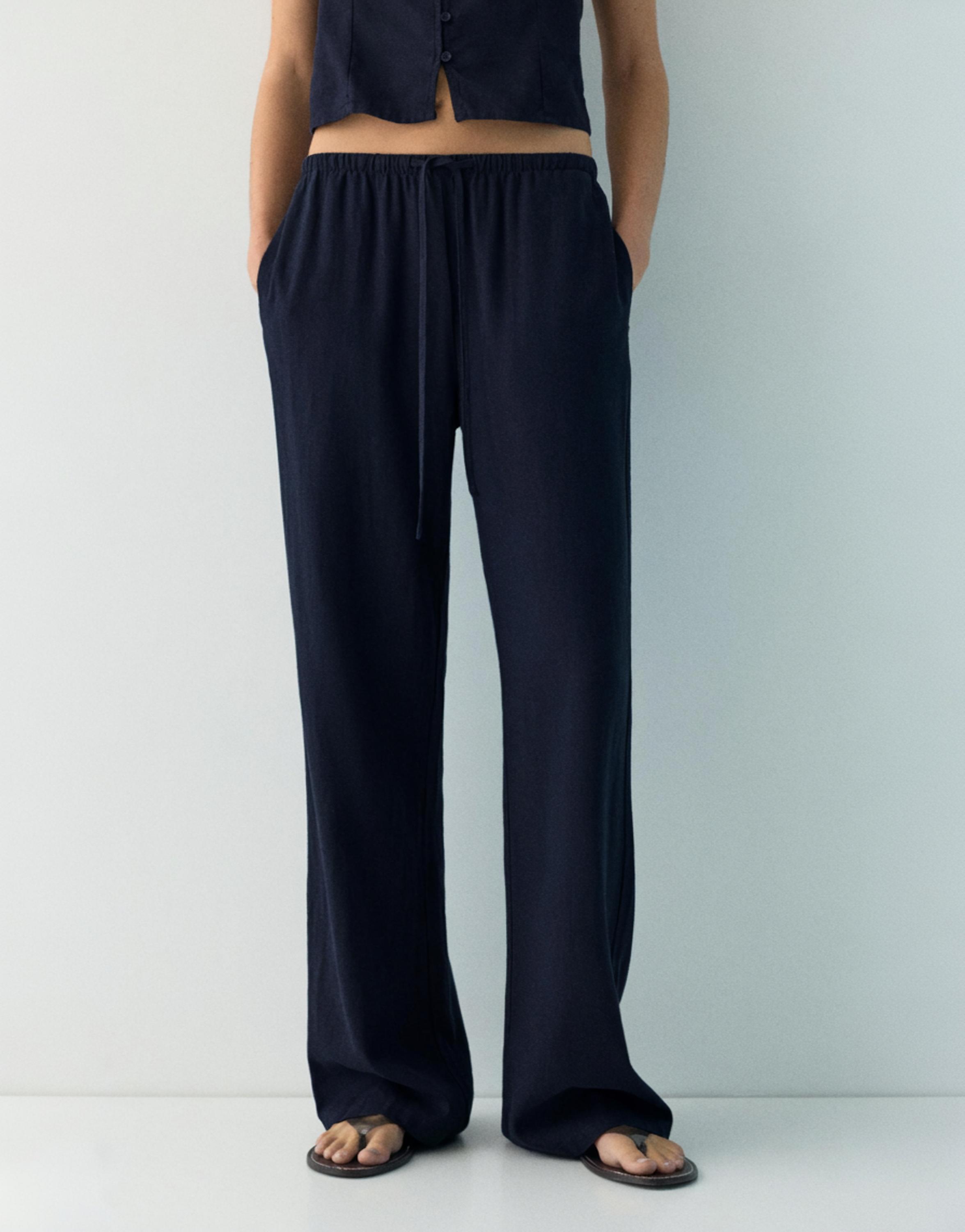 Keten jogger pantolon - Görsel 25