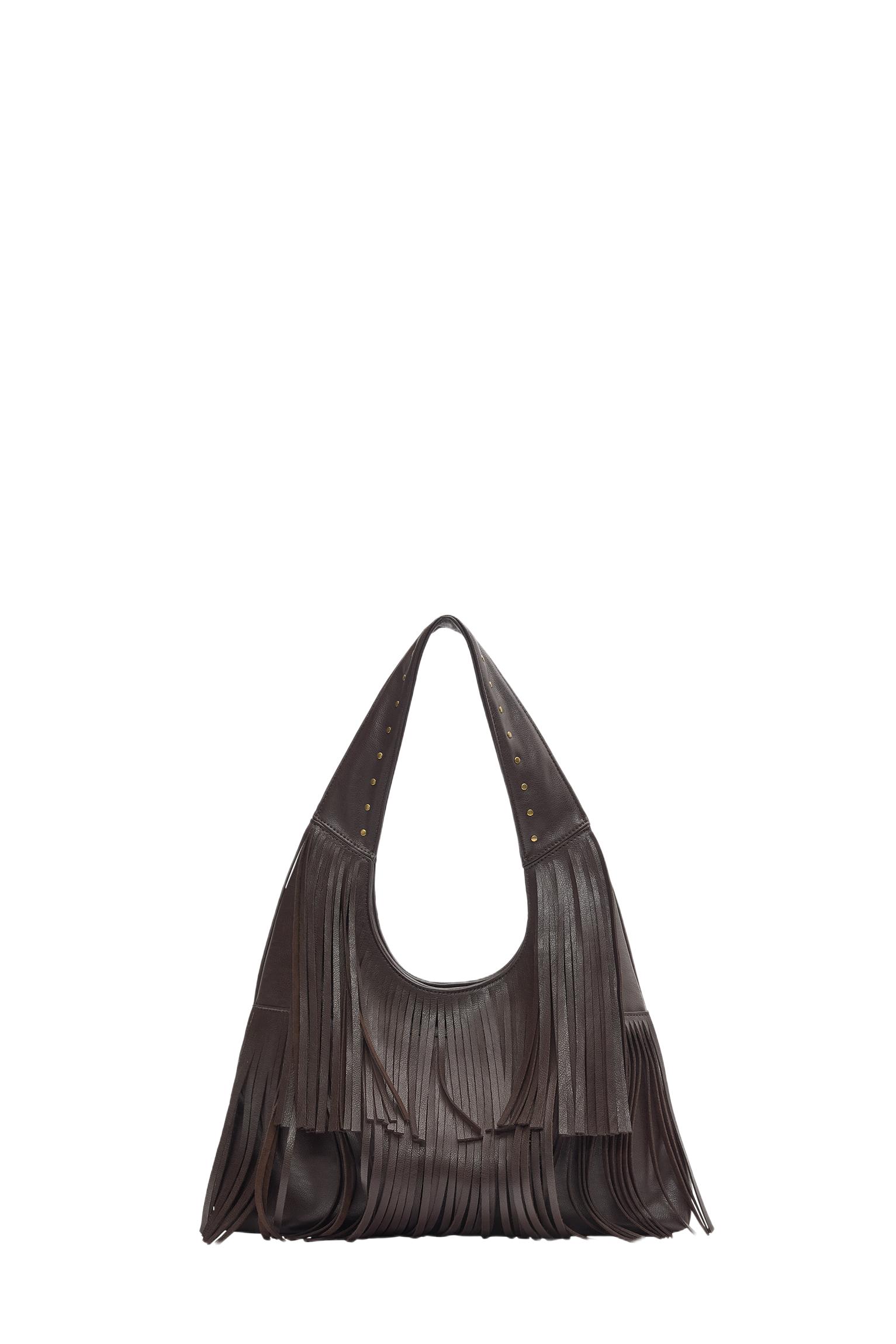 Püsküllü shopper çanta - Görsel 11