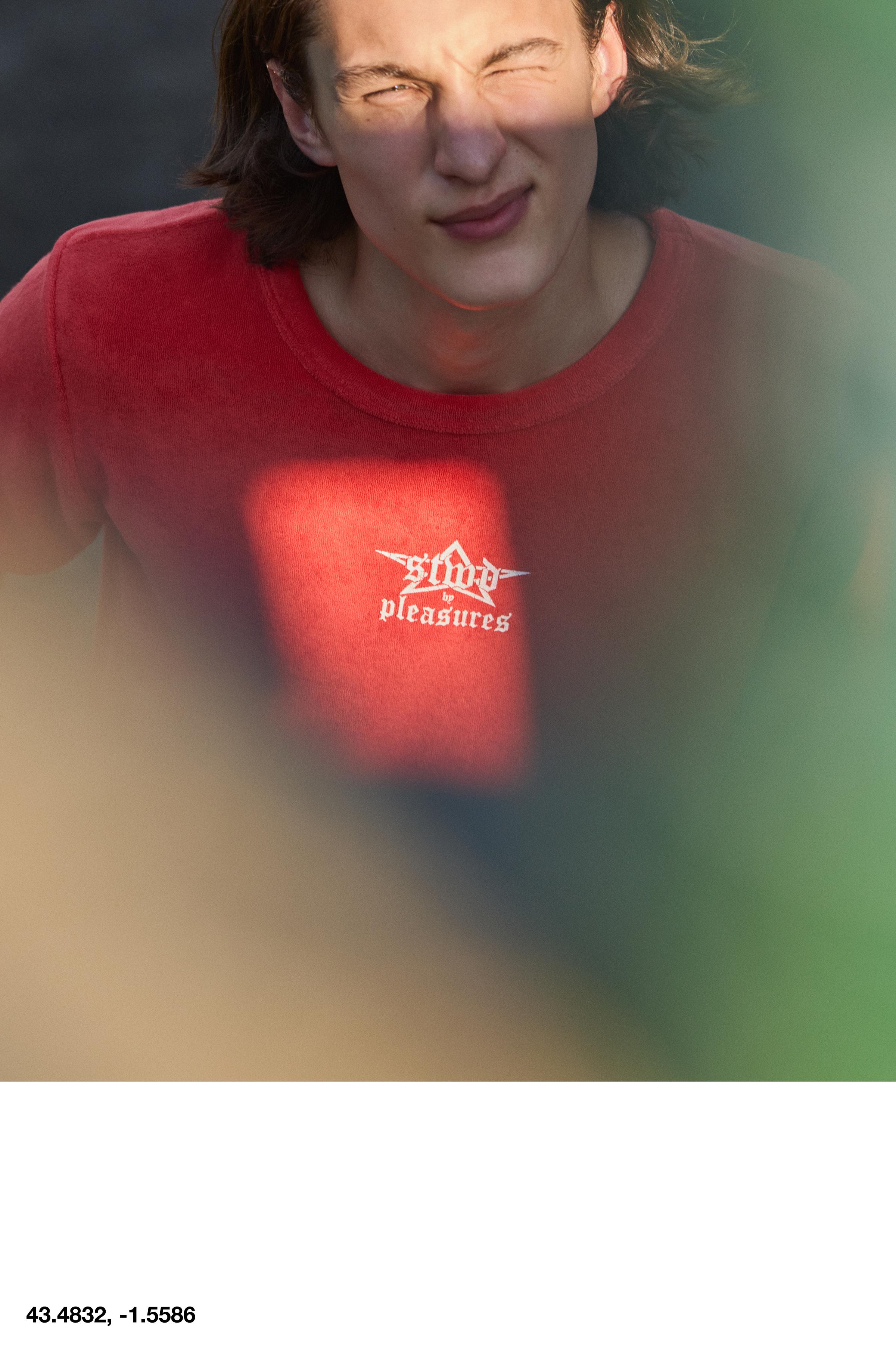 Pleasures x STWD towelling T-shirt — Red