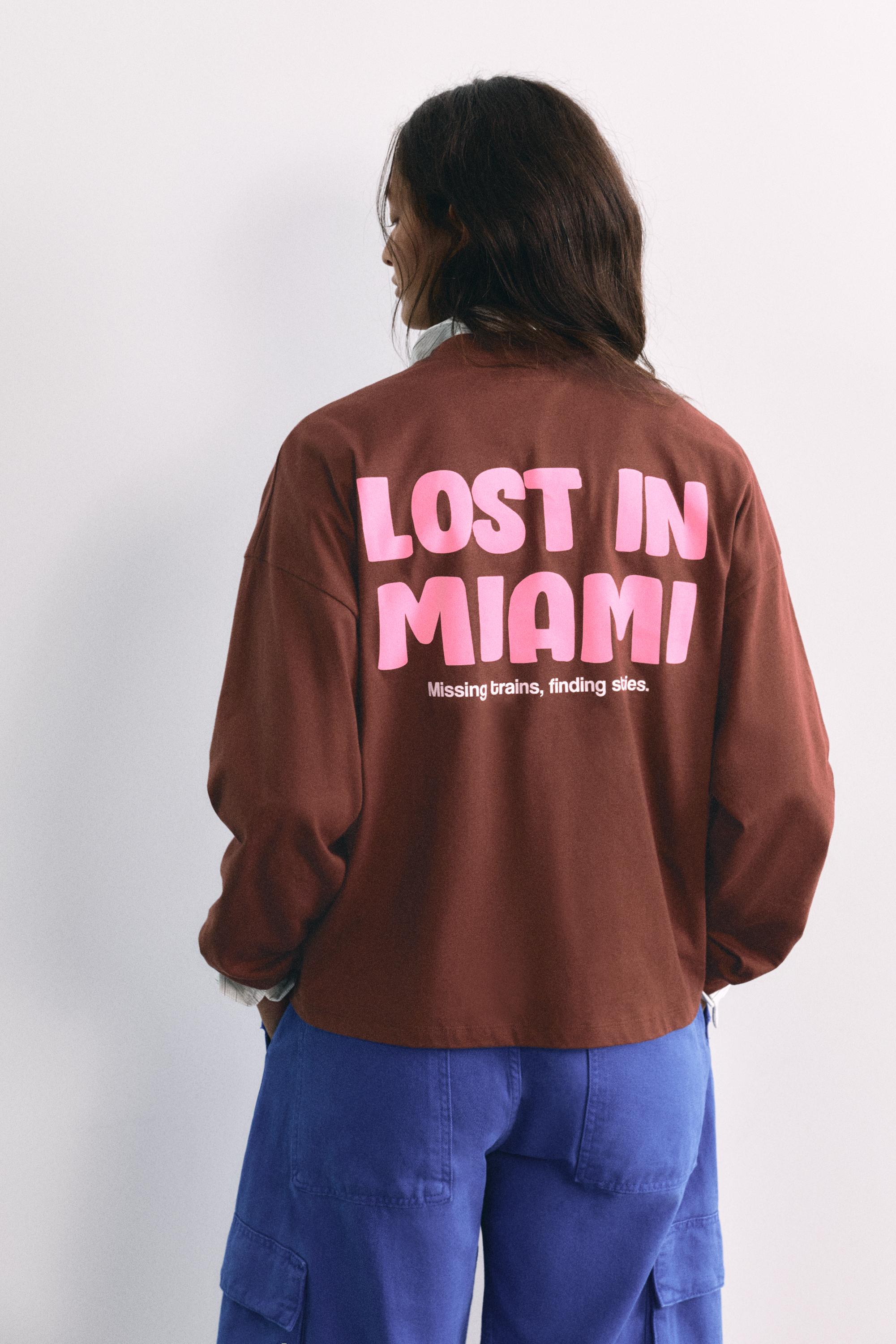 Oversize graphic T-shirt — Brown