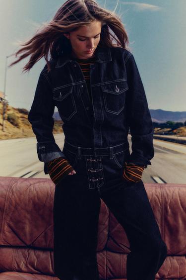 Dickies long denim jumpsuit — Navy 1