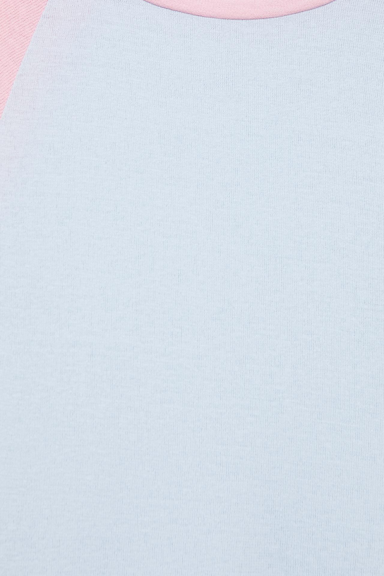 Contrast raglan sleeve T-shirt — Pastel blue