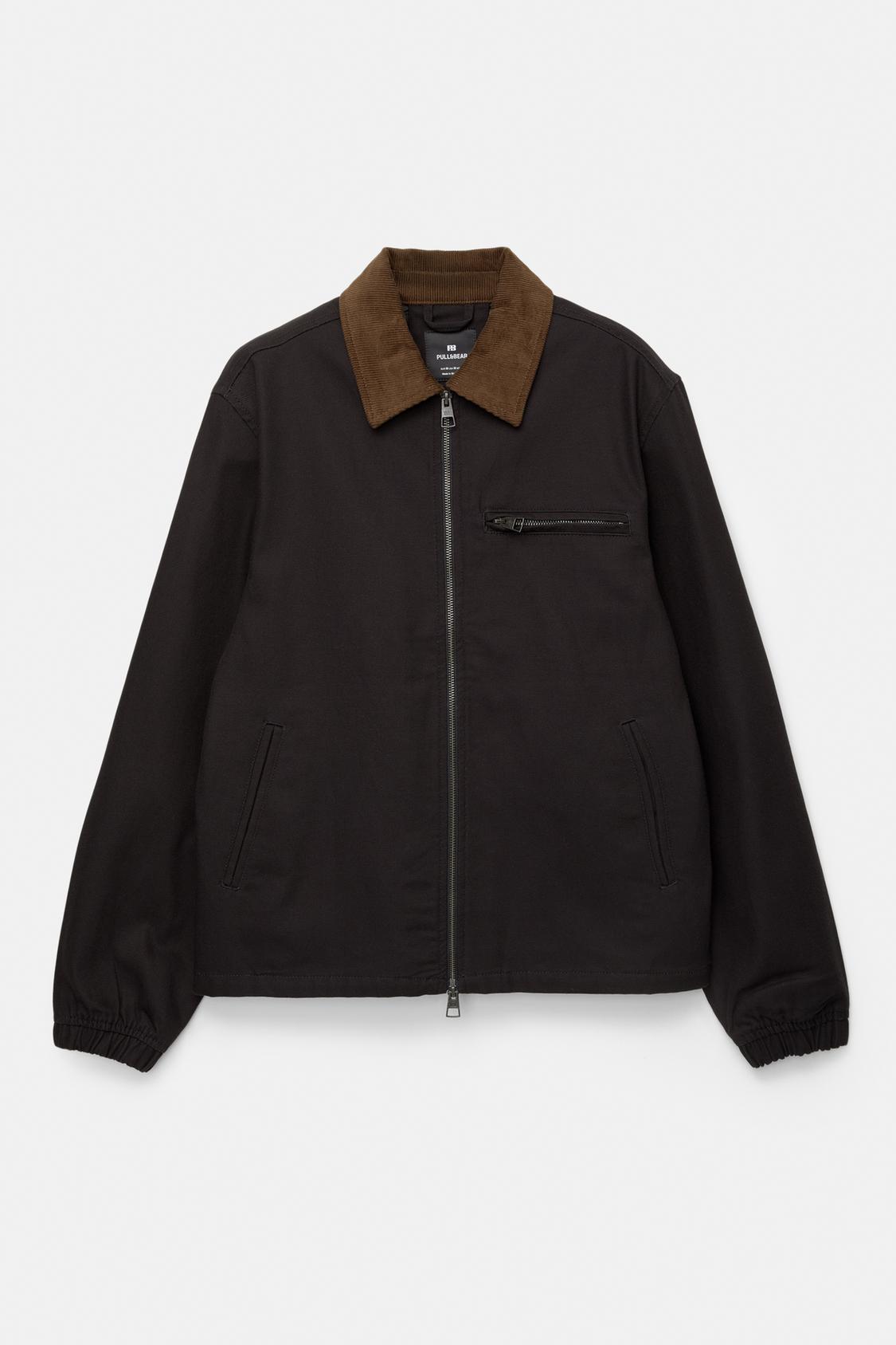 Zipper Veste A Carreau Pull And Bear Veste à Carreaux à Poches