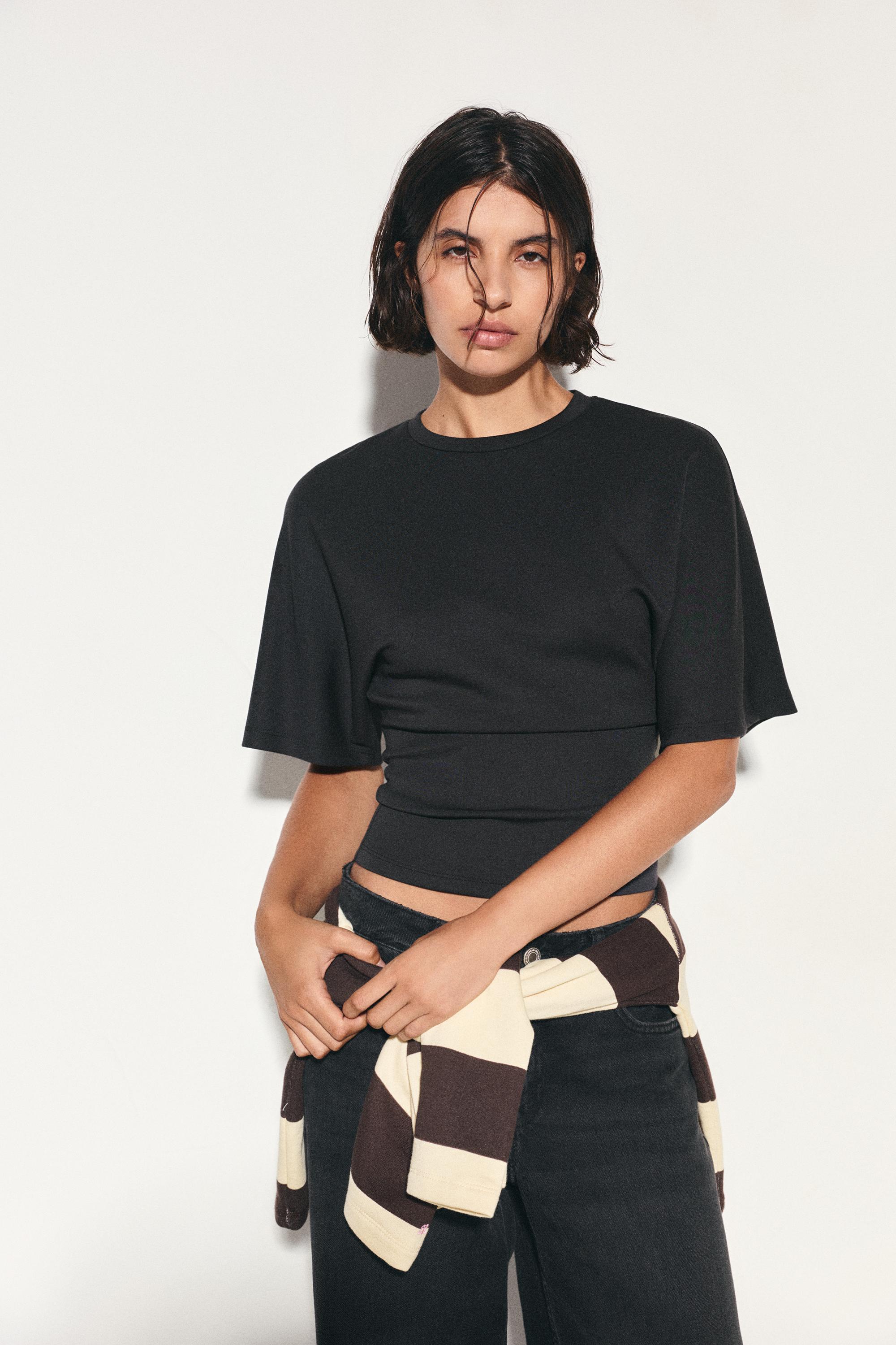 Modal batwing sleeve T-shirt — Anthracite grey