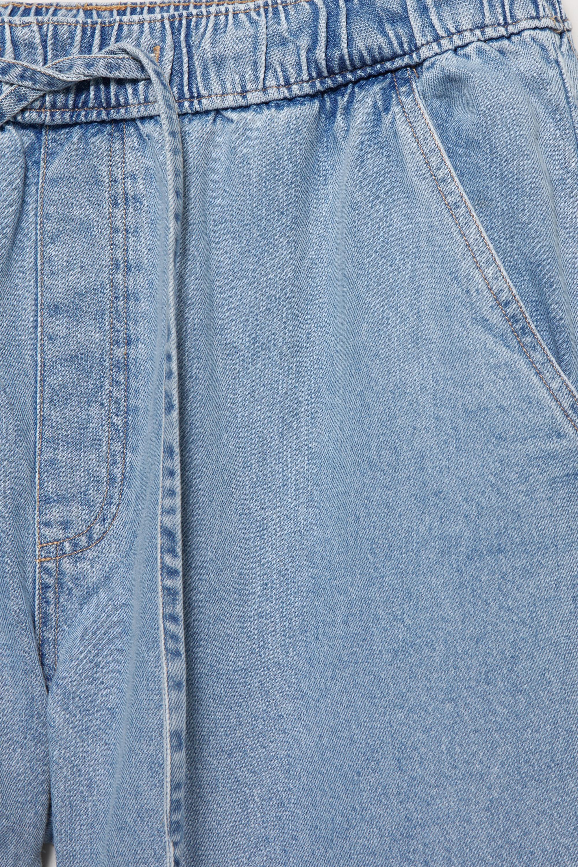 Slouchy mid-waist jeans — Medium blue