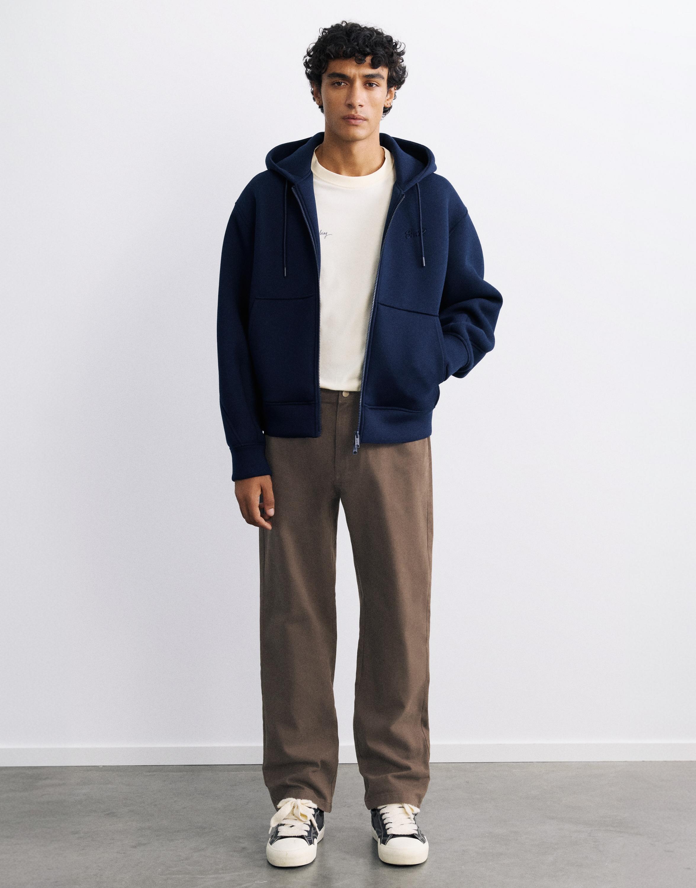 Straight-leg trousers — Brown