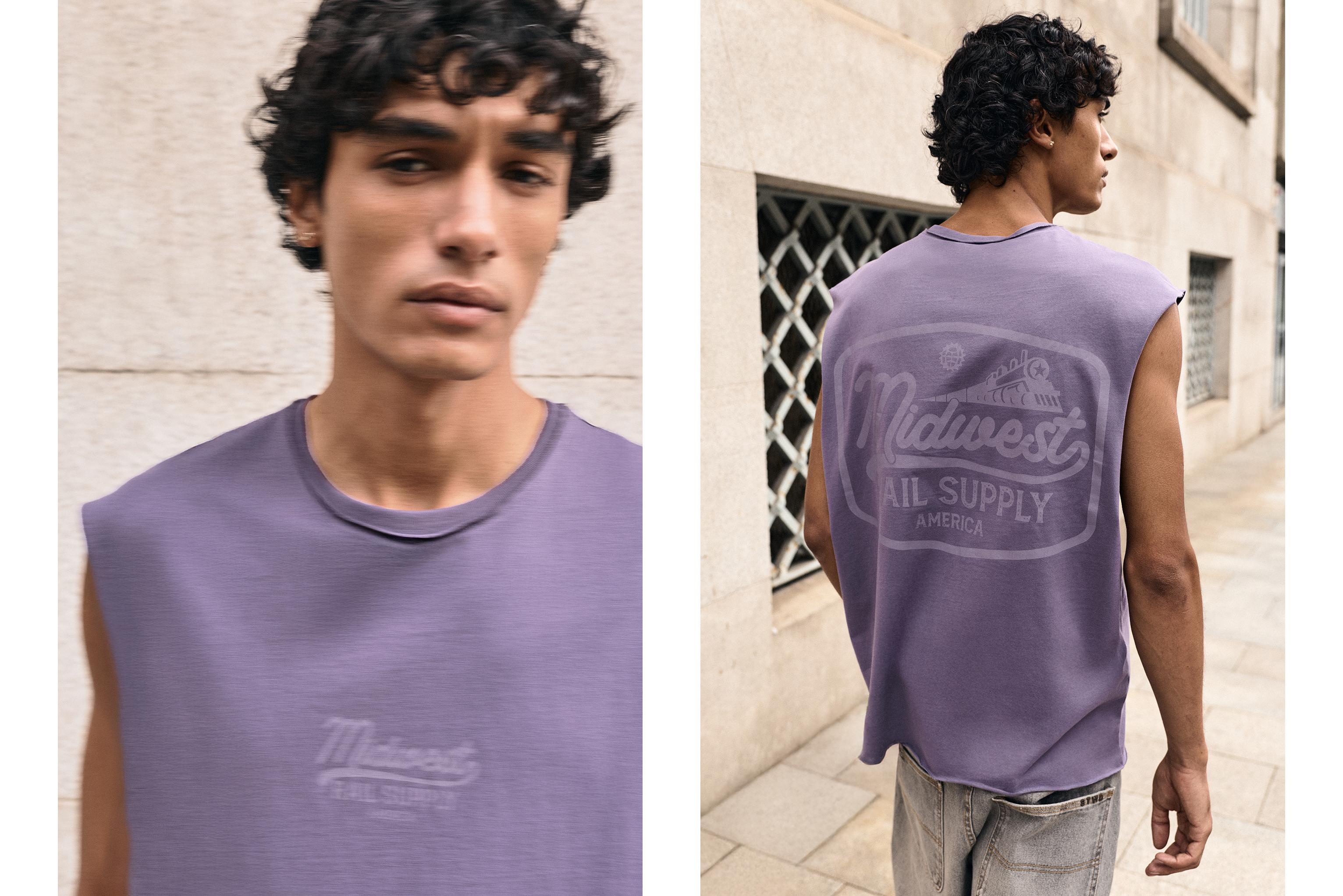 Midwest graphic tank top — Mulberry