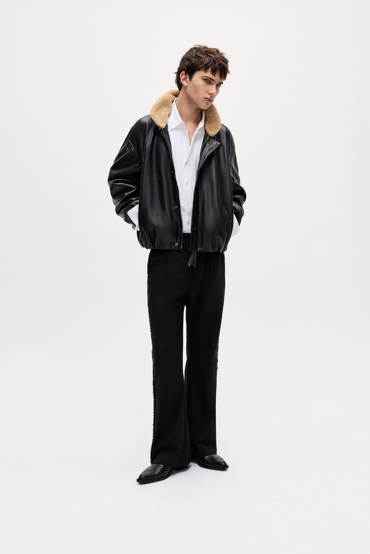 Oscar Ouyang 100% leather jacket — Black