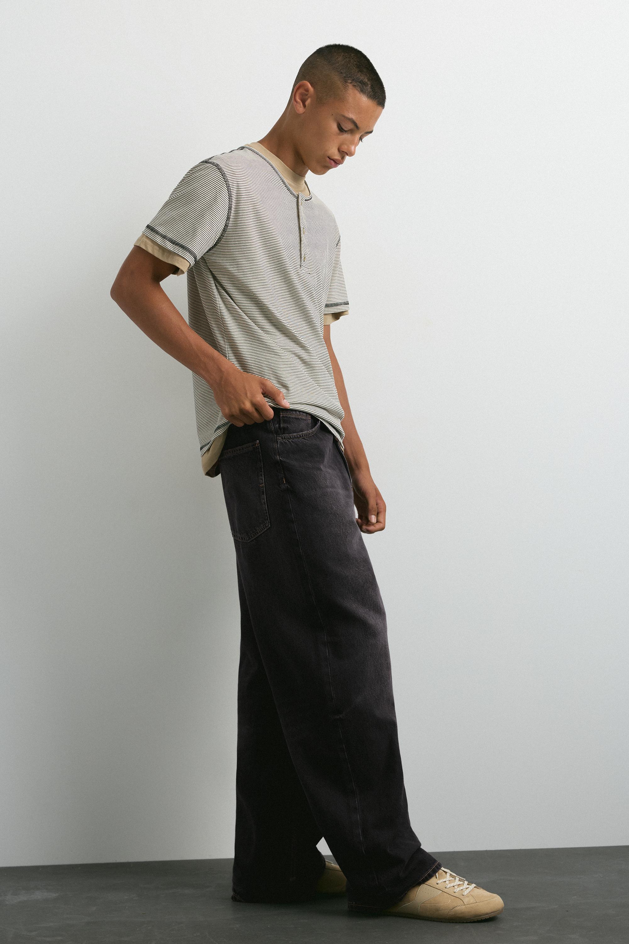 Relaxed baggy jeans — Faded black