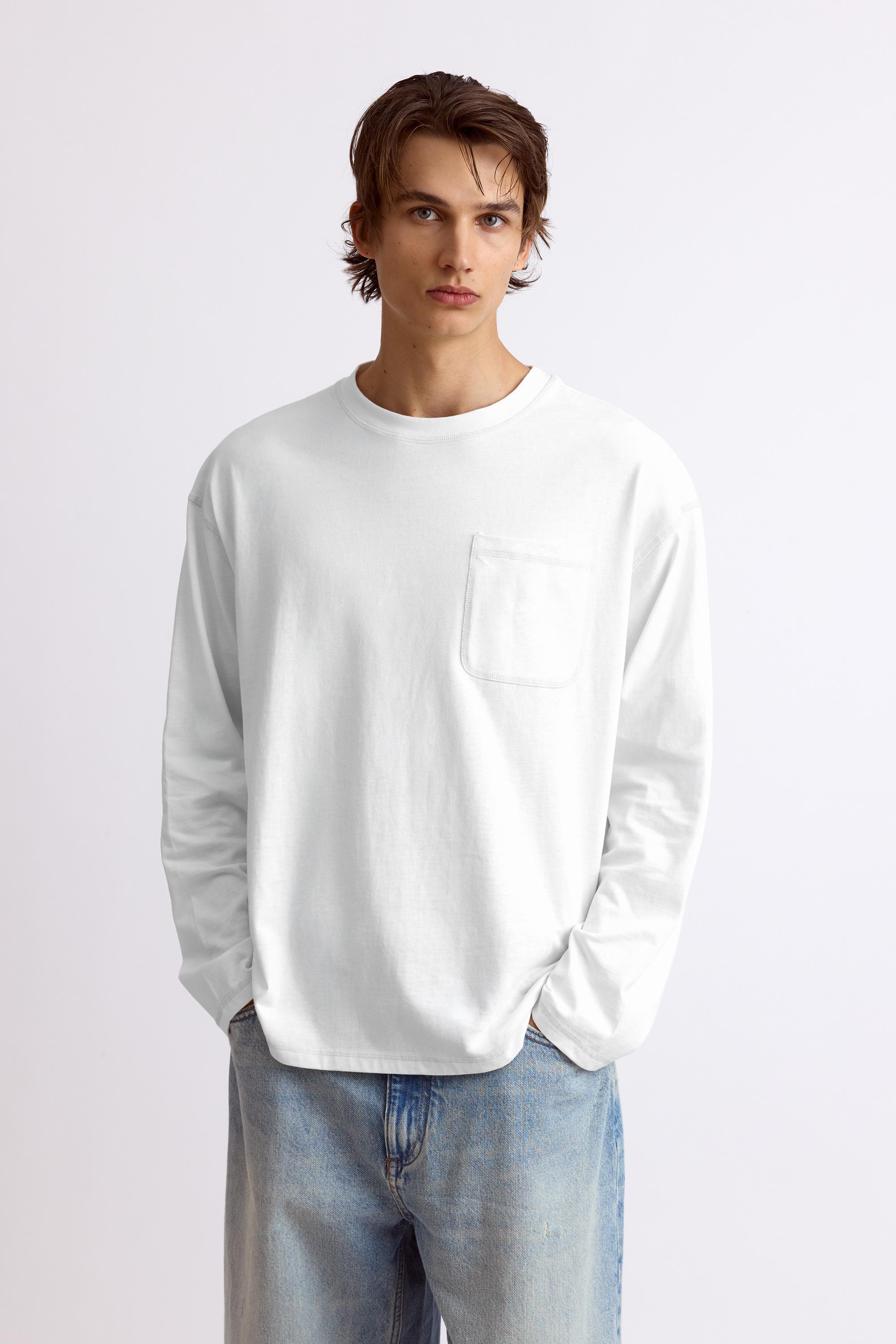 Pull&Bear Relaxed fit uzun kollu tişört görsel 8