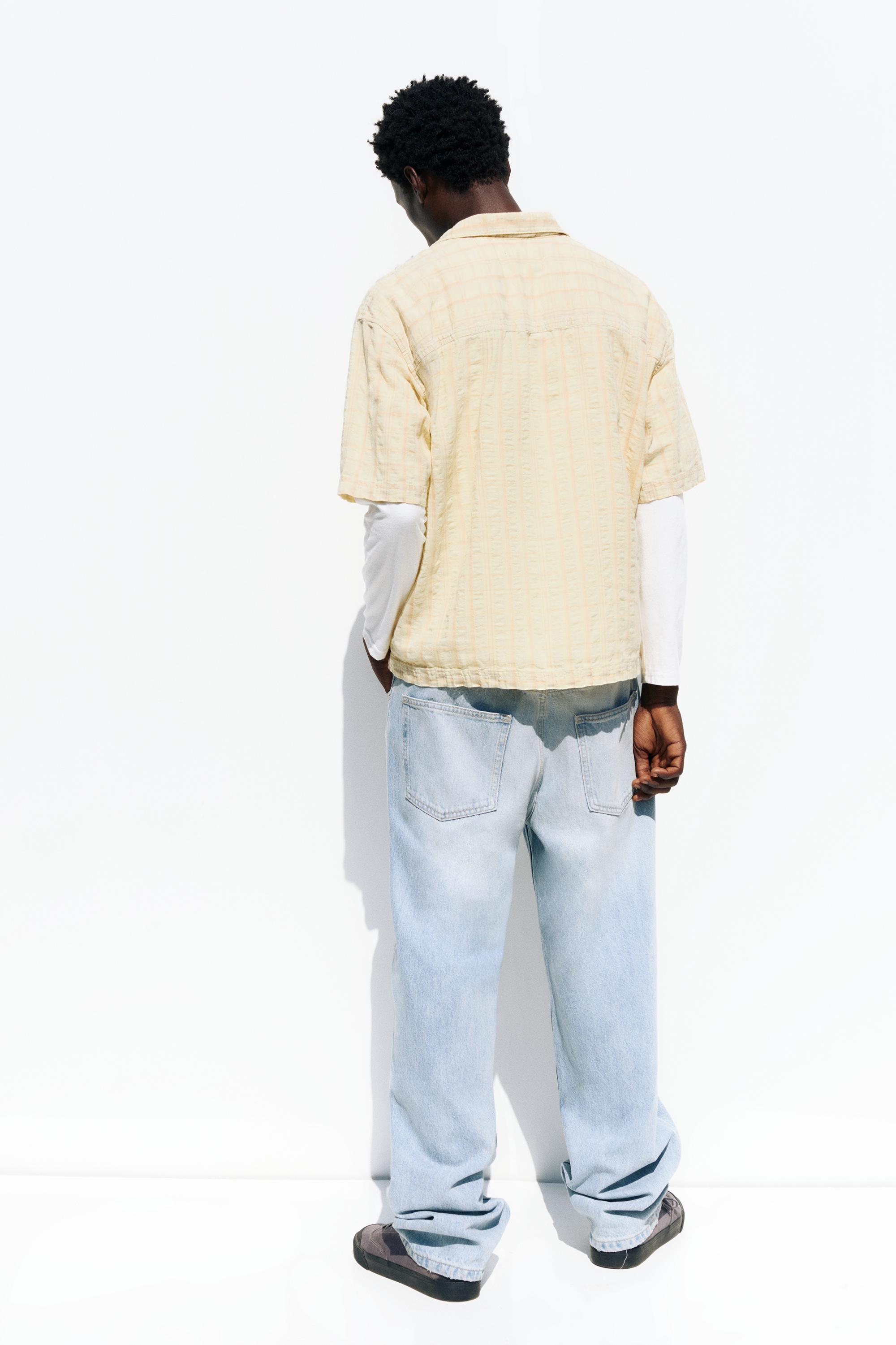 Short sleeve check shirt — Vanilla