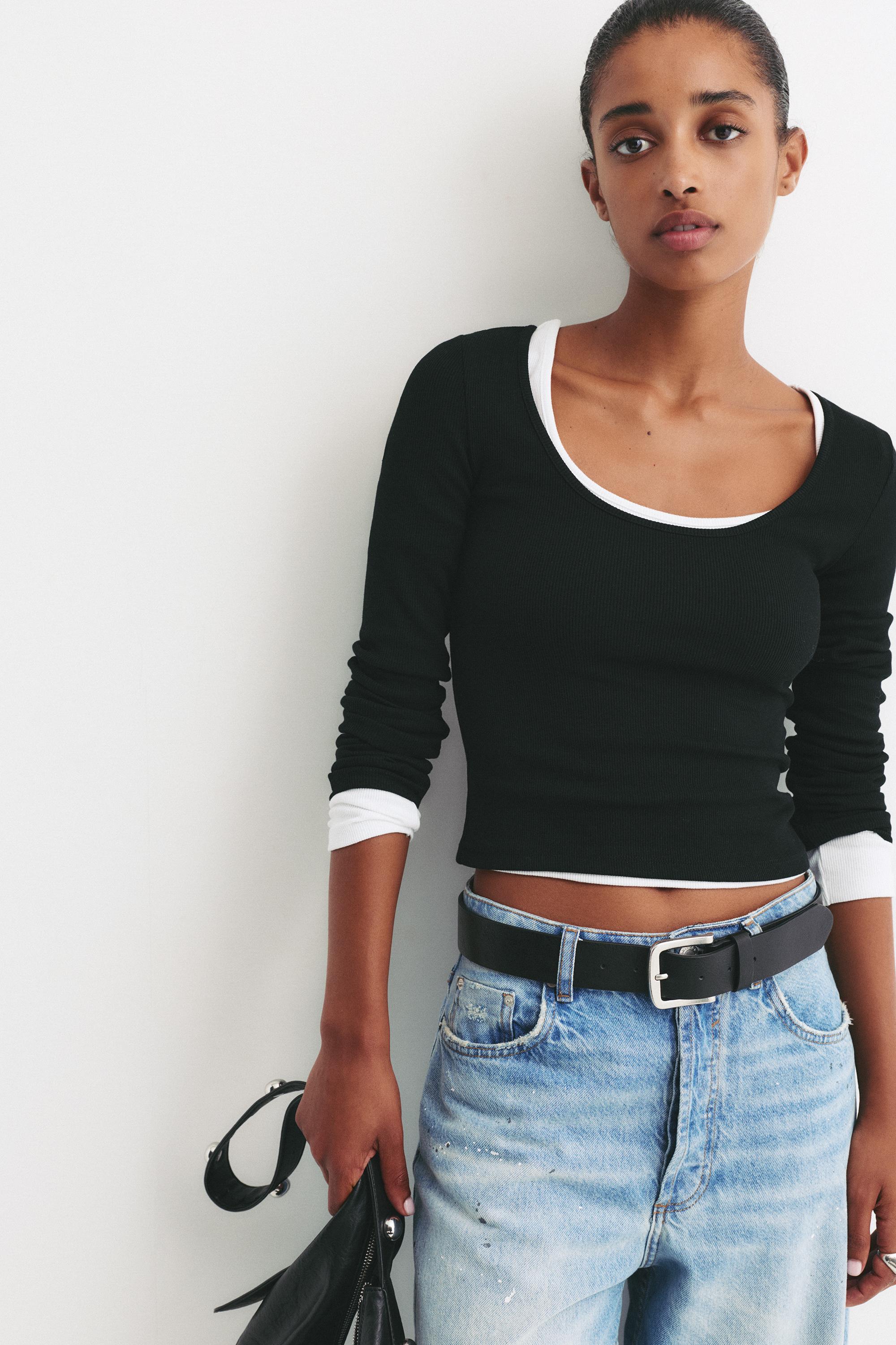 Fitilli bisiklet yaka tişört - Görsel 47