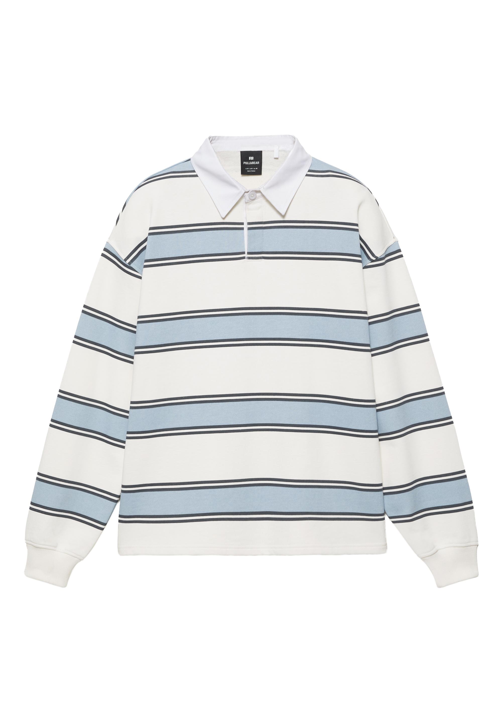 Çizgili uzun kollu polo - Görsel 3