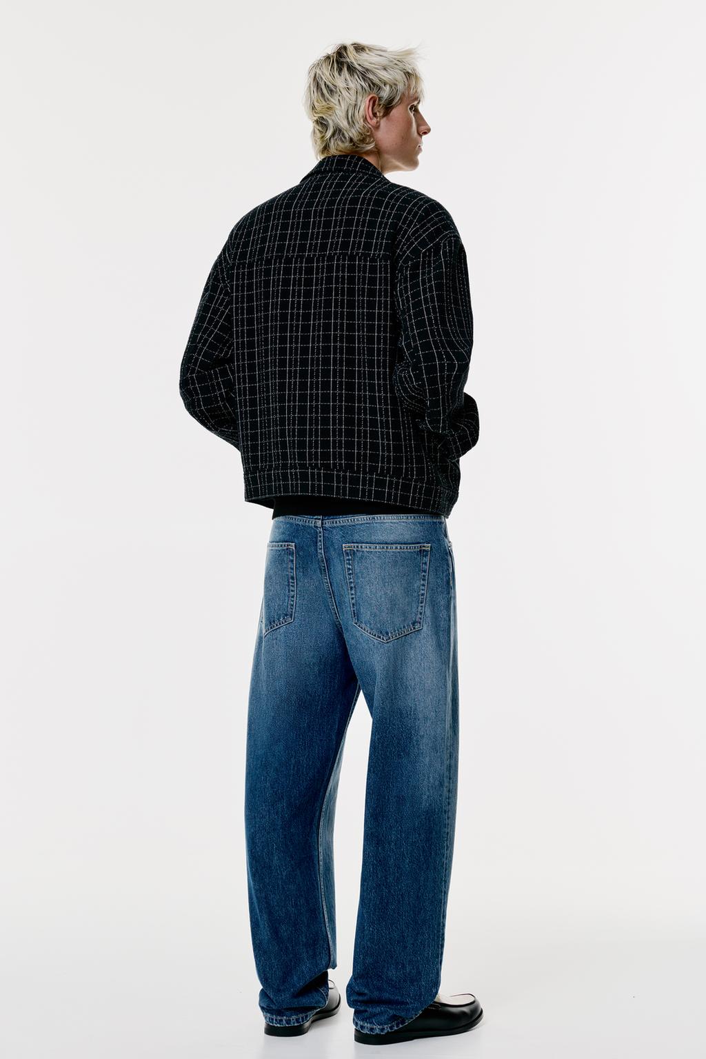 Veste à carreaux à poches pull&bear