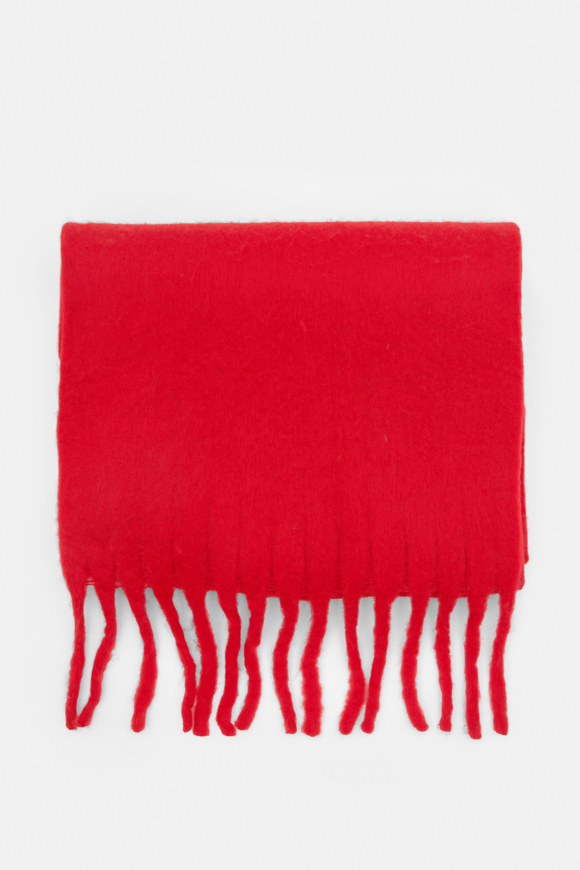 Maxi mohair-effect scarf — Red